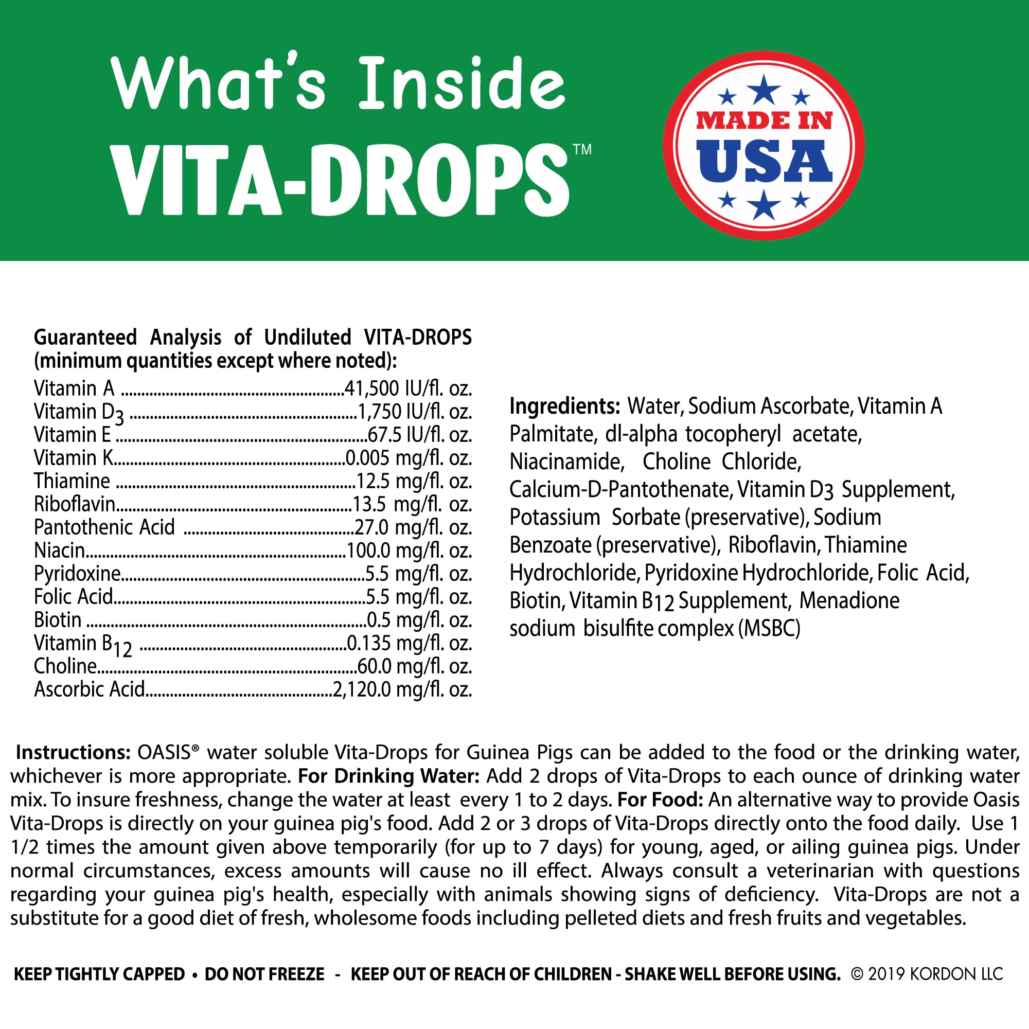 Oasis # 80061 Guinea Pig Vita Drop, 2-Ounce