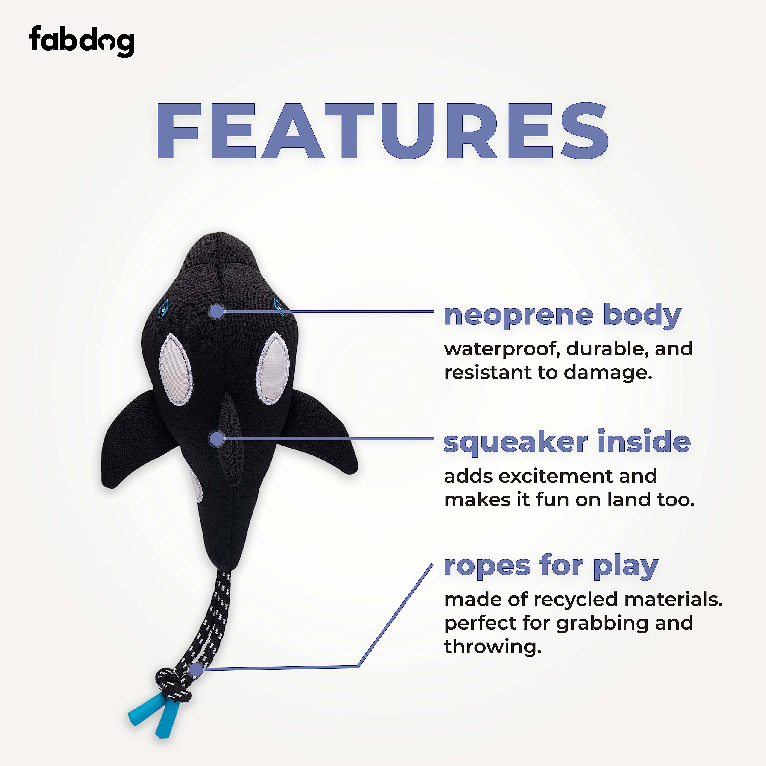 Fabdog Floaties Dog Toys - Squeaky Floating Water Toys For All Breeds - Cute & Durable Duck Puppy Toys - Fun Nylon Squeak Toy Ma