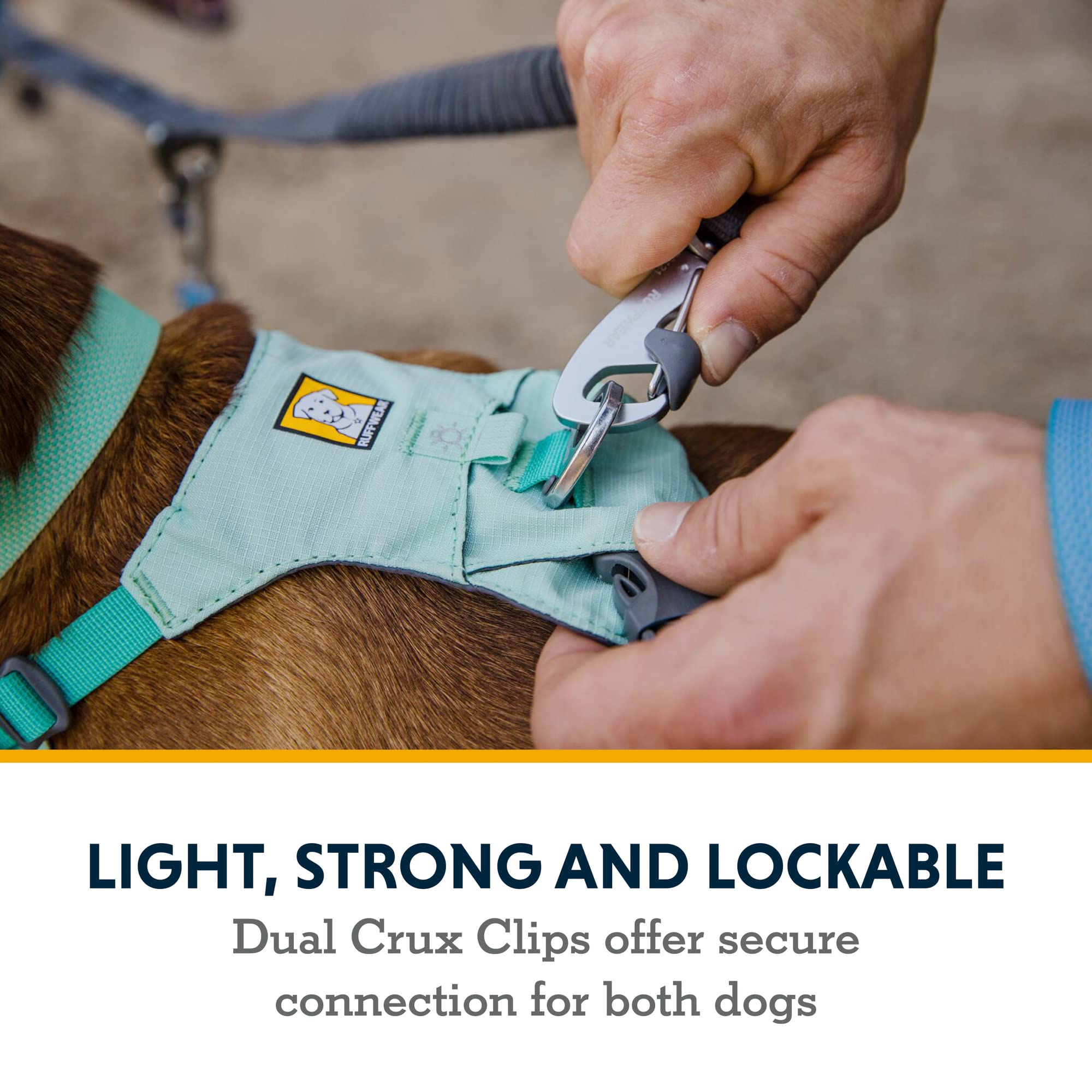 Ruffwear, Double Track Coupler Leash Extension For Walking 2 Dogs, Basalt Gray