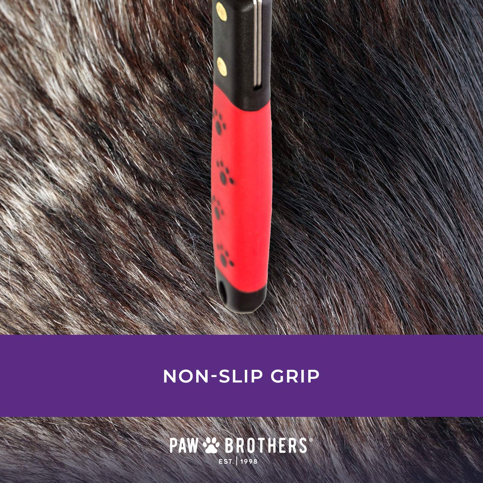 Ryan'S Pet Supplies Paw Brothers 13-Blade Coarse Double Wide Dematting Undercoat Rake For Dogs And Cats, Professional Grade, Dog