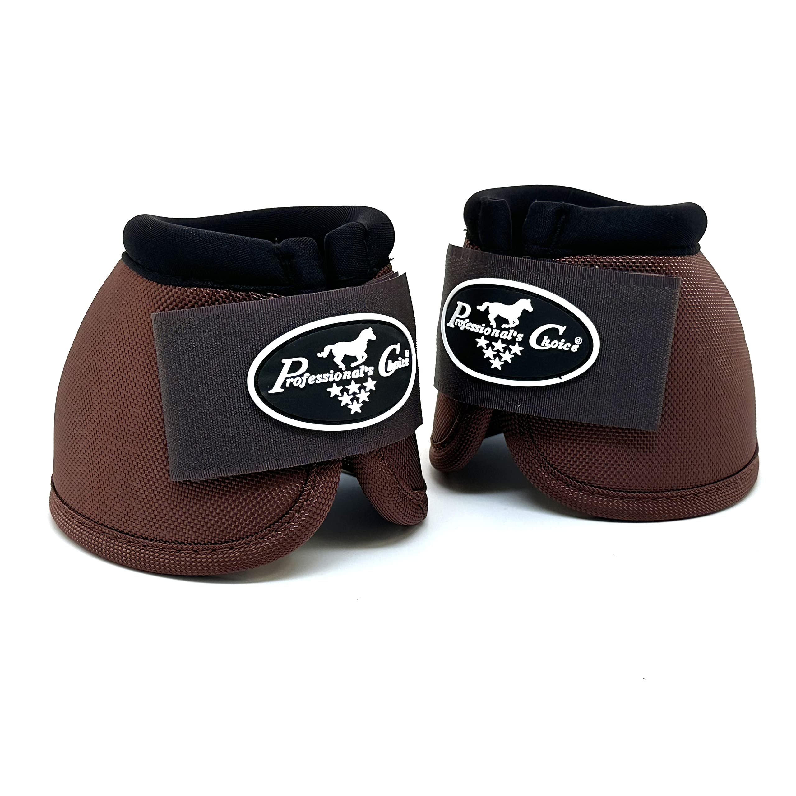 Professionals Choice Equine Ballistic Hoof Overreach Bell Boot, Pair (Medium, Chocolate Brown)