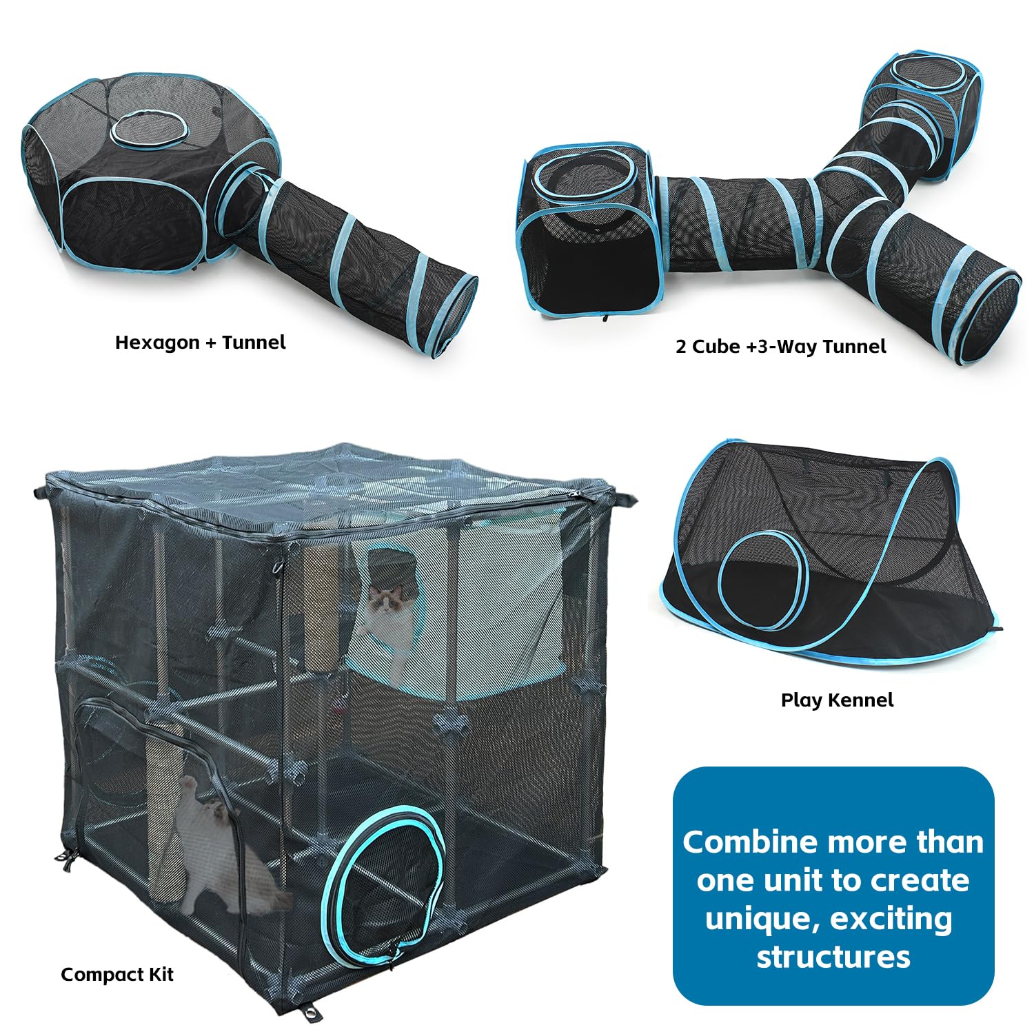 Inturn Catio Outdoor Cat Enclosure, Mega Kit For Outdoor And Indoor(Mega Kit)