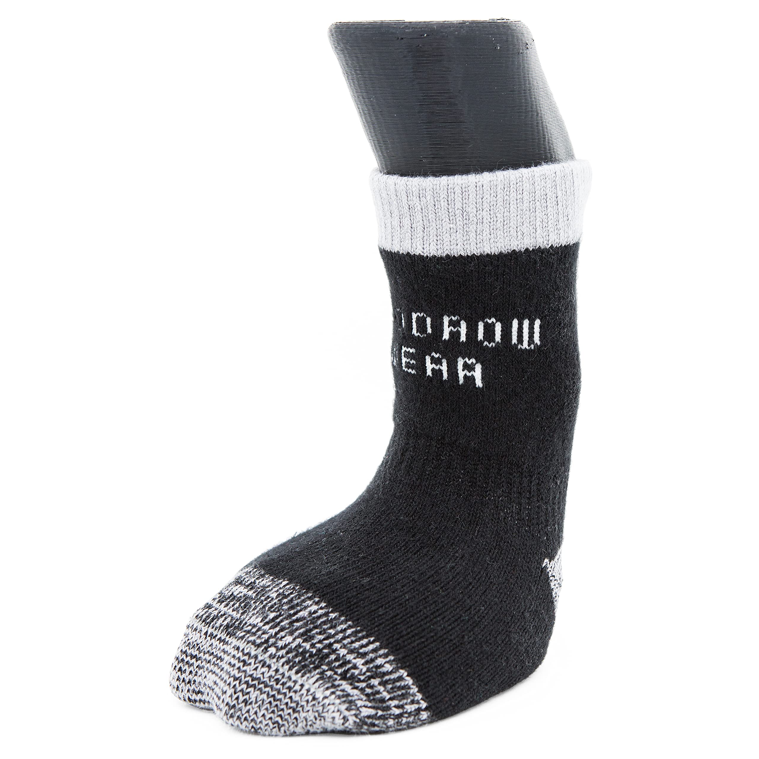 Woodrow Wear, Power Paws Reinforced Foot Dog Socks, Black Grey, XL, Fits 95-130 pounds