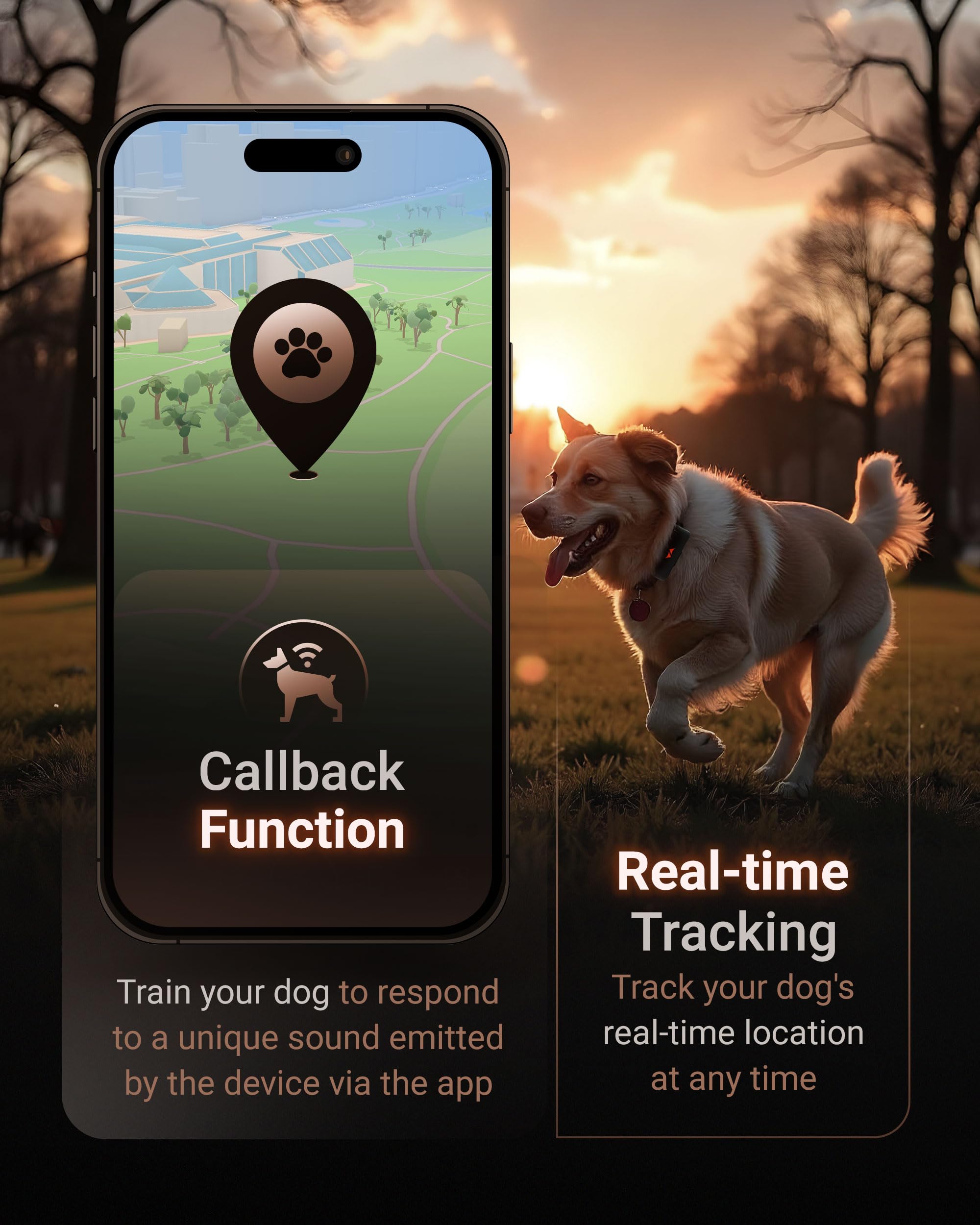 PAJ GPS Dog Tracker - 4G Real-Time Tracking & Runaway Alerts - Waterproof, Long-Range, Smart App Monitor Health & Activity - Fit