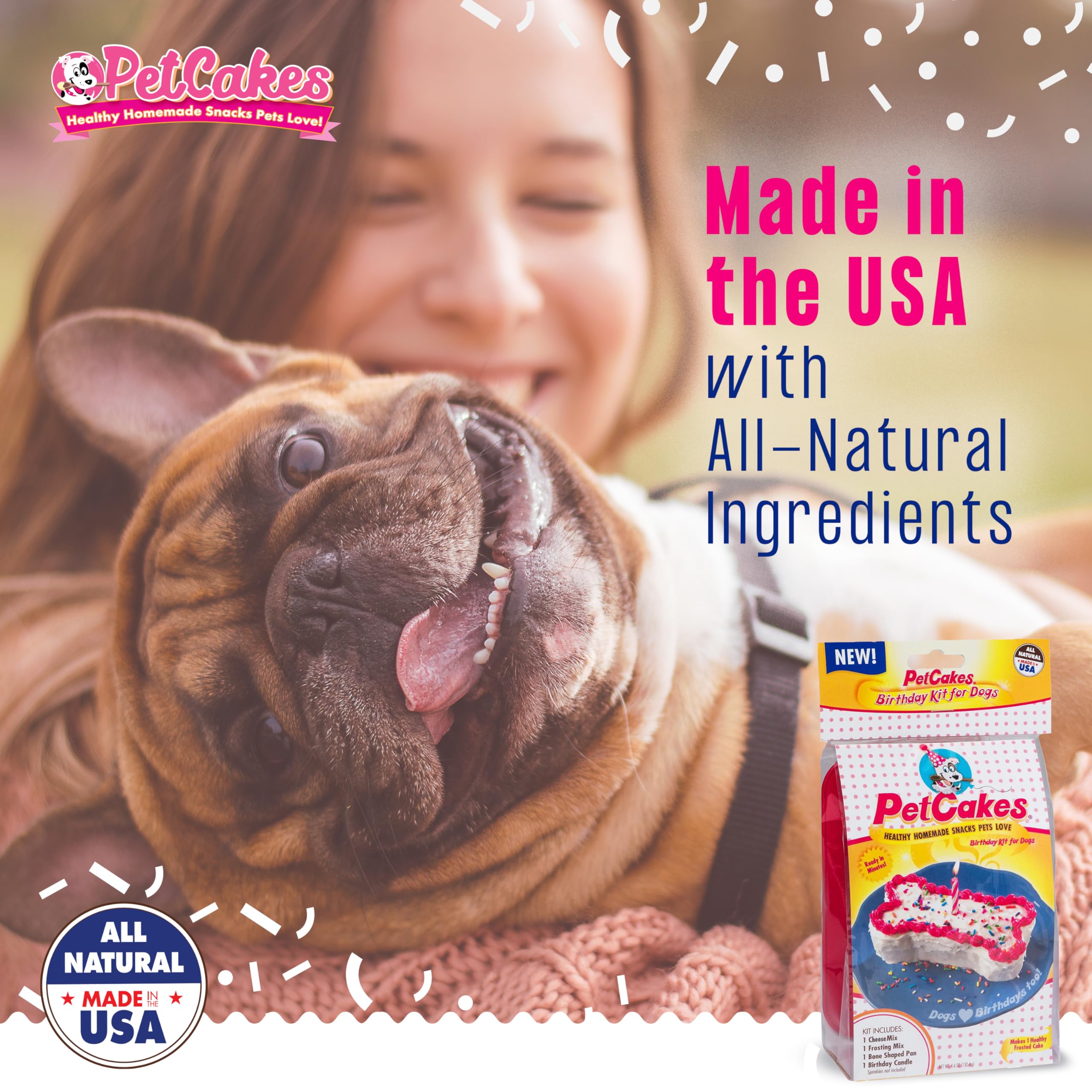 Petcakes Birthday Cake Kit For Dogs, 7 x 4.5 x 3