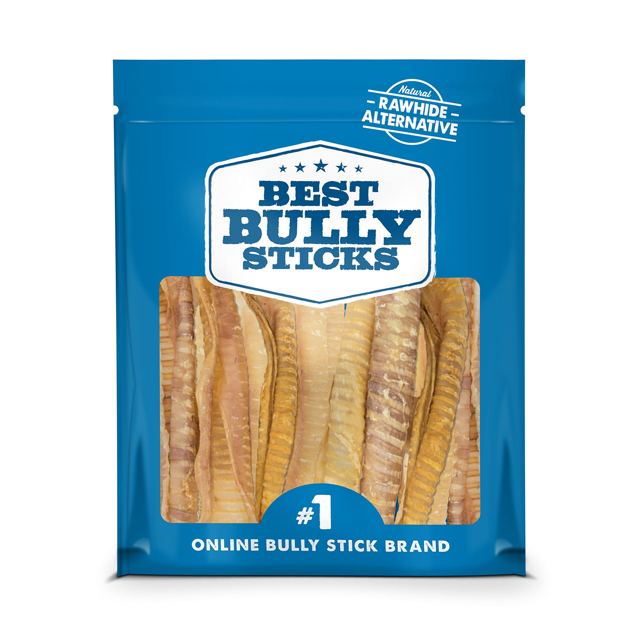 Best Bully Sticks Premium 12 Inch Beef Trachea for Dogs - 12 Count (Pack of 1) - All-Natural, Grain-Free, Single-Ingredient, Pro