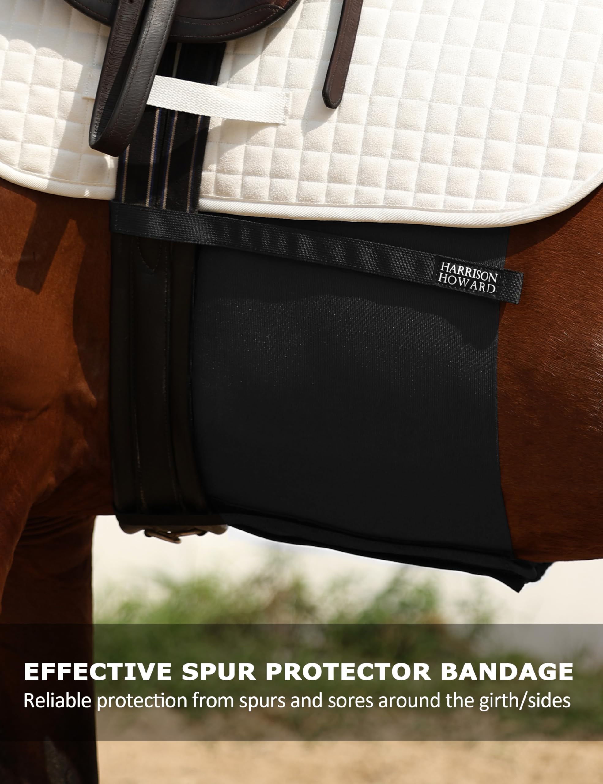Harrison Howard Horse Belly Guard Body Bandage Wrap Spur Mark Protector Belly Cover Skin Guard Cob