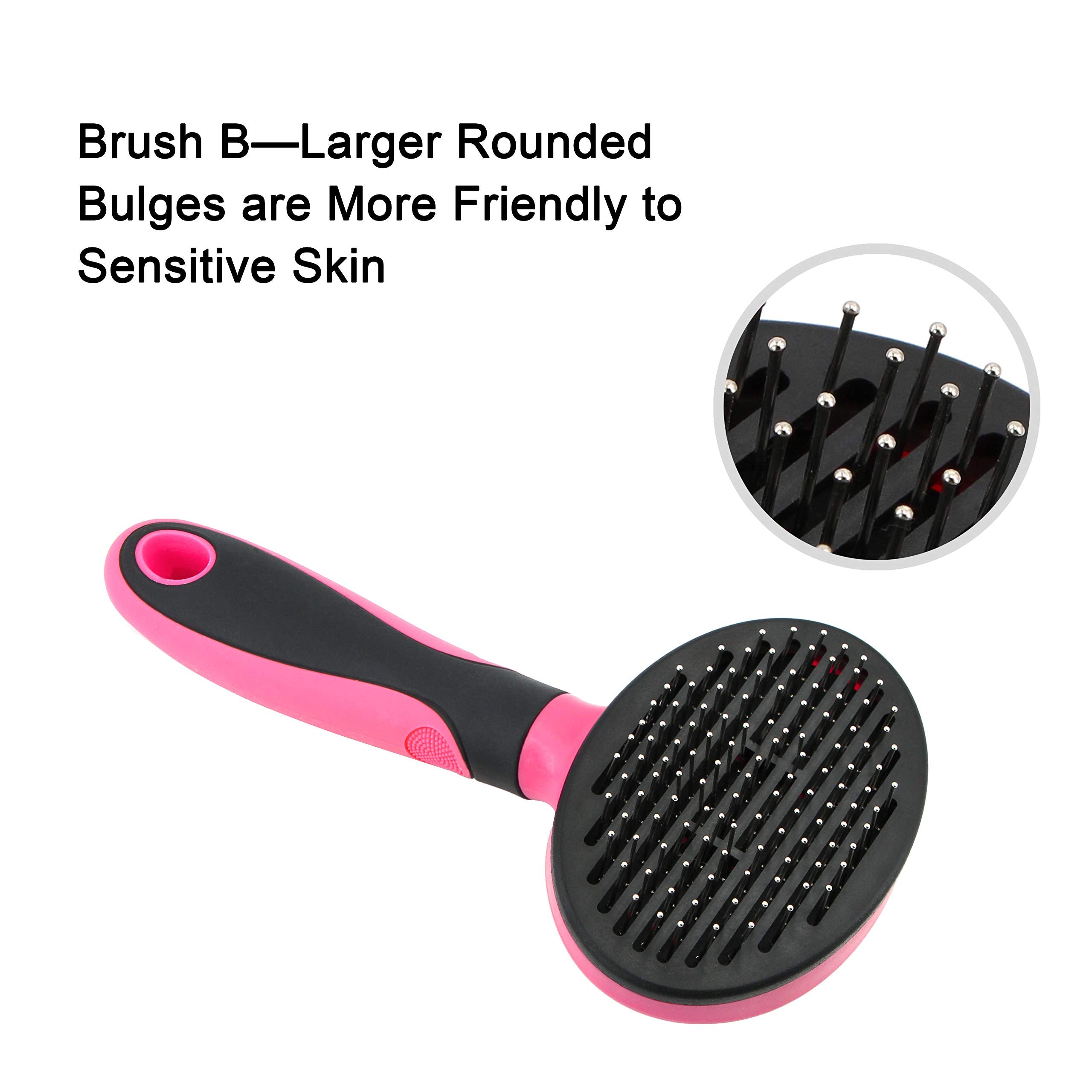 Uhomy Pets Self - Cleaning Slicker Brush Dog Comb Professional Pet Grooming Brush For Small, Medium & Large Dogs And Cats Regula