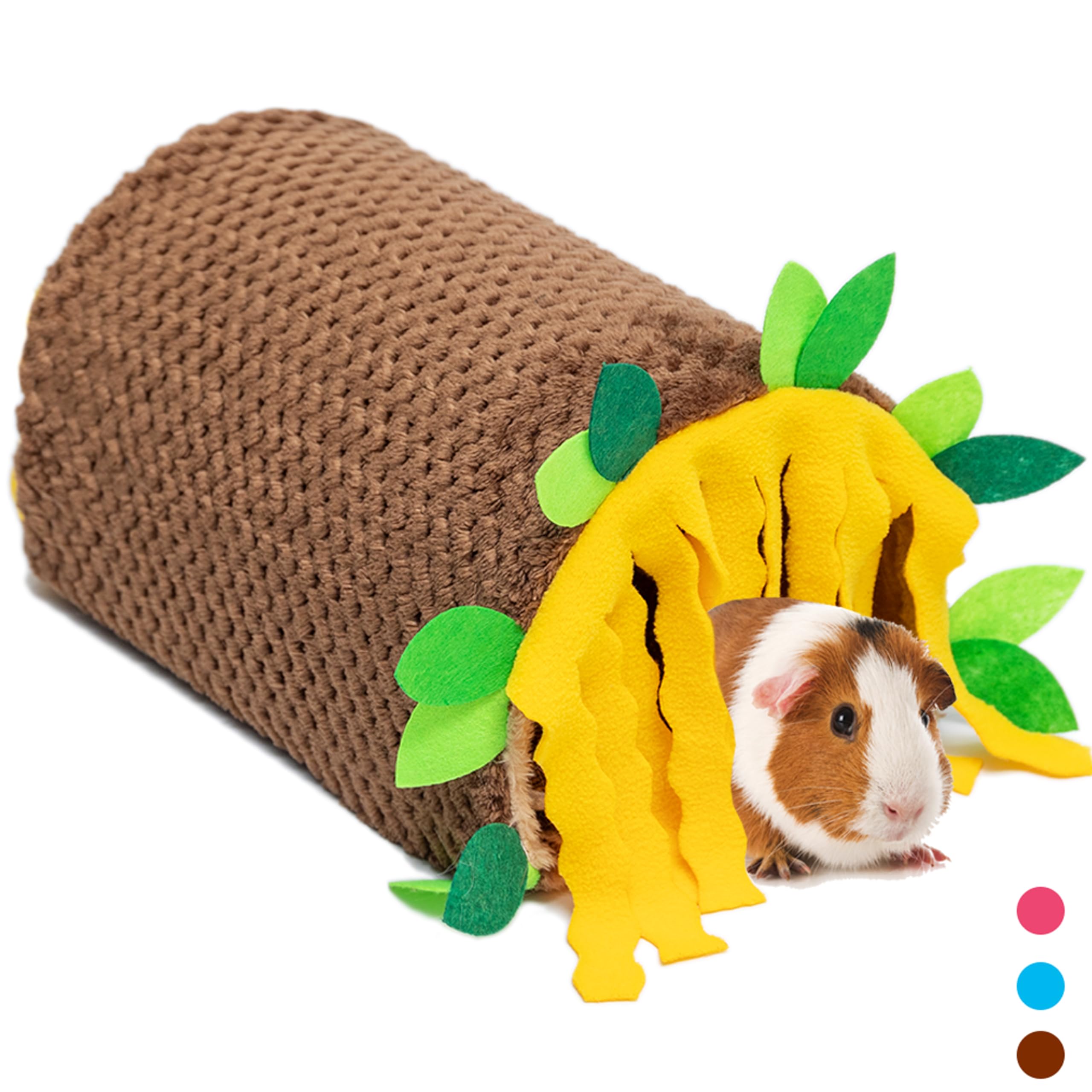 Guinea Pig Hideout - Fleece Tunnel House Cage Accessories For Rat Hamster Hedgehog Chinchilla Small Animal - Playing Sleeping Hu