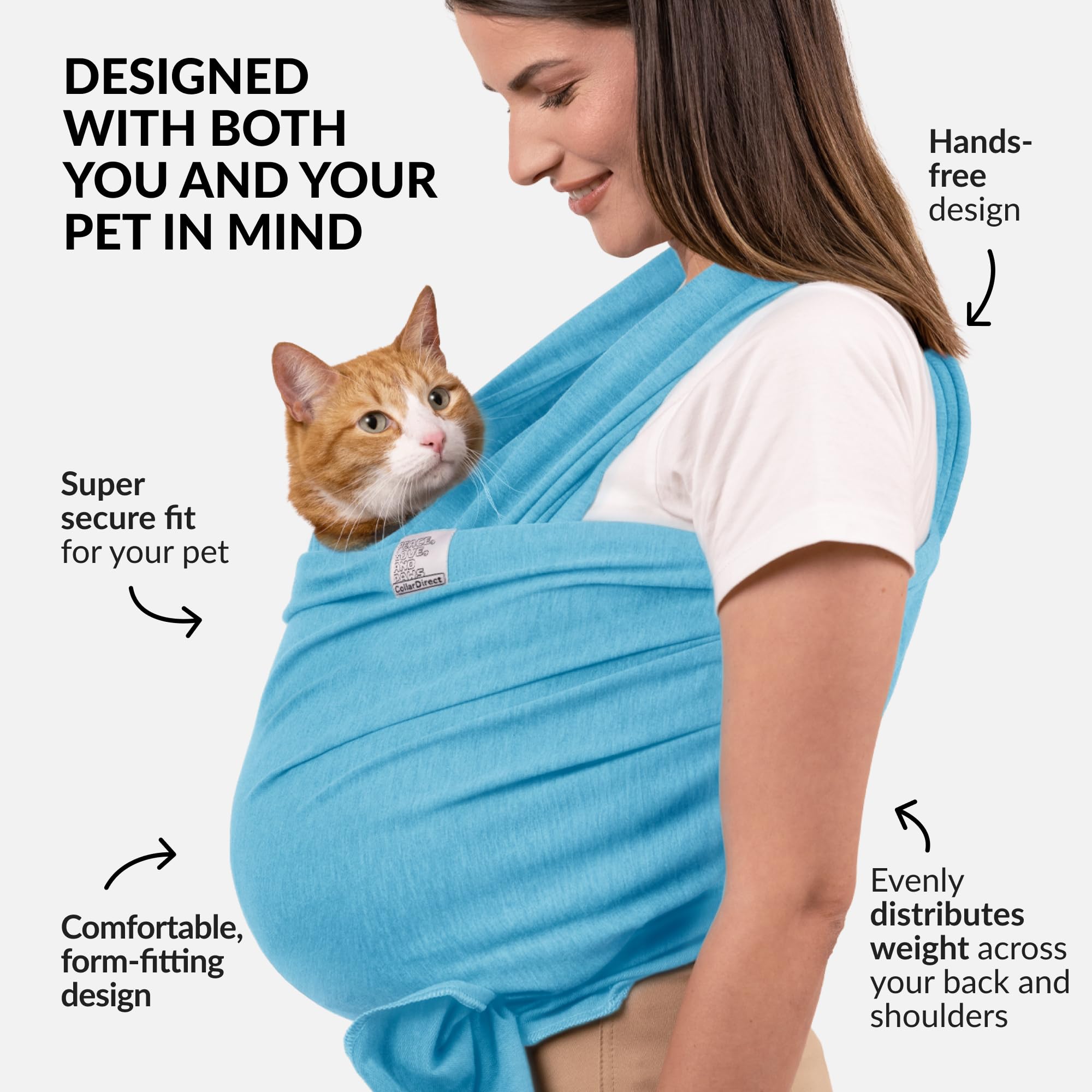 Dog Sling Carrier For Small Dogs - Anti-Anxiety Cat Sling, Puppy Pouch - Pet Sling In Gray Black Blue Green Pink Yellow (Green,