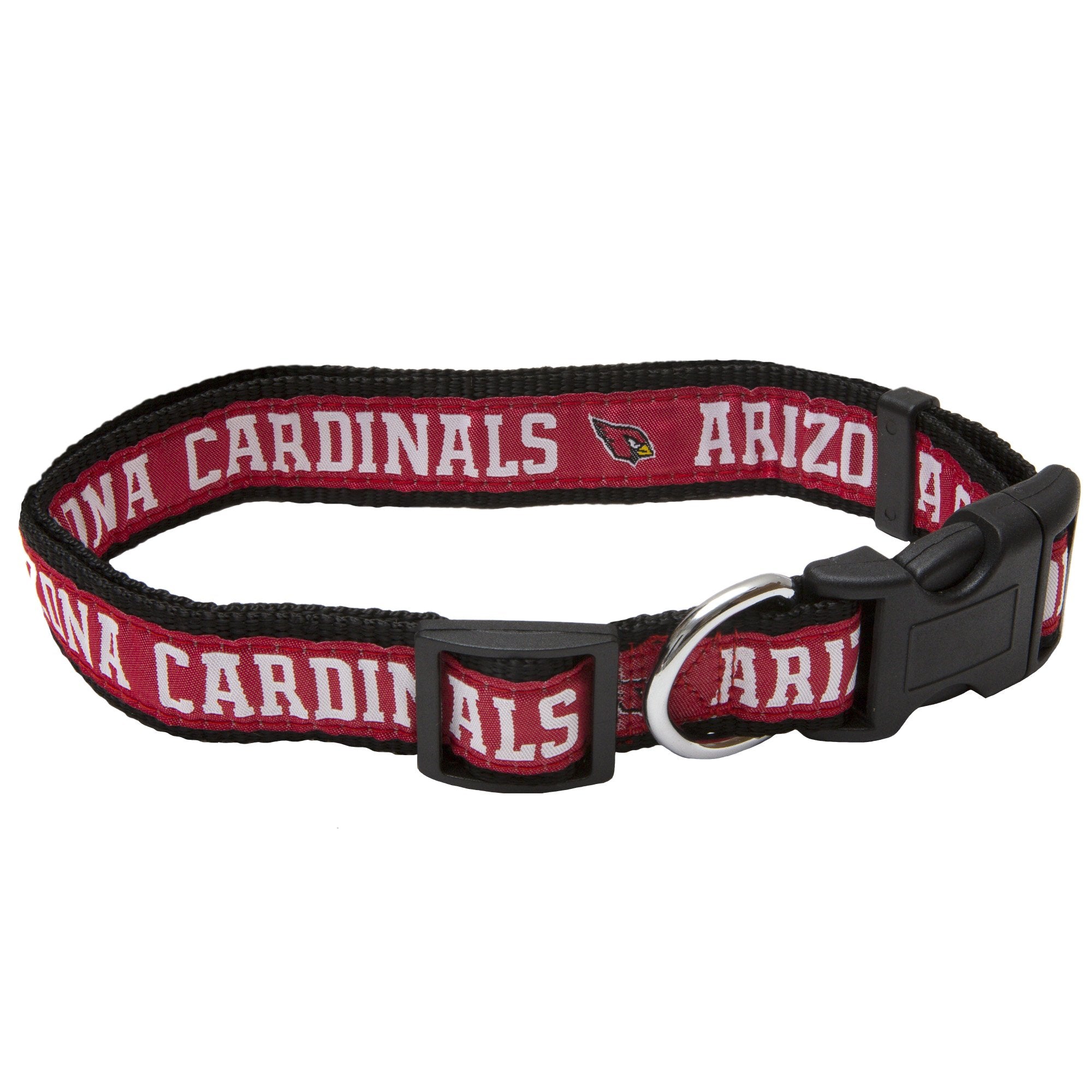 Pets First NFL Arizona Cardinals Licensed PET COLLAR, Small - Heavy-Duty, Strong, and Durable Dog Collar. Available in 31 Footba