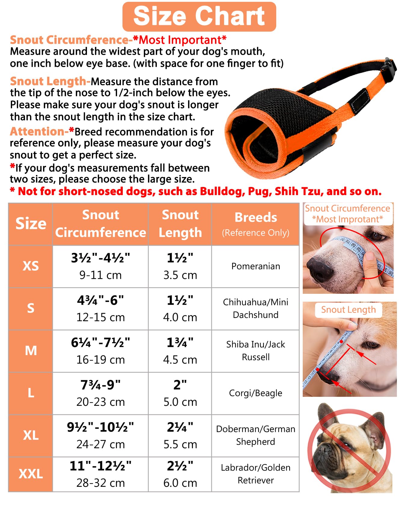 Dog Muzzle Anti Biting Barking and Chewing with Comfortable Mesh Soft Fabric and Adjustable Strap, Suitable for Small, Medium an