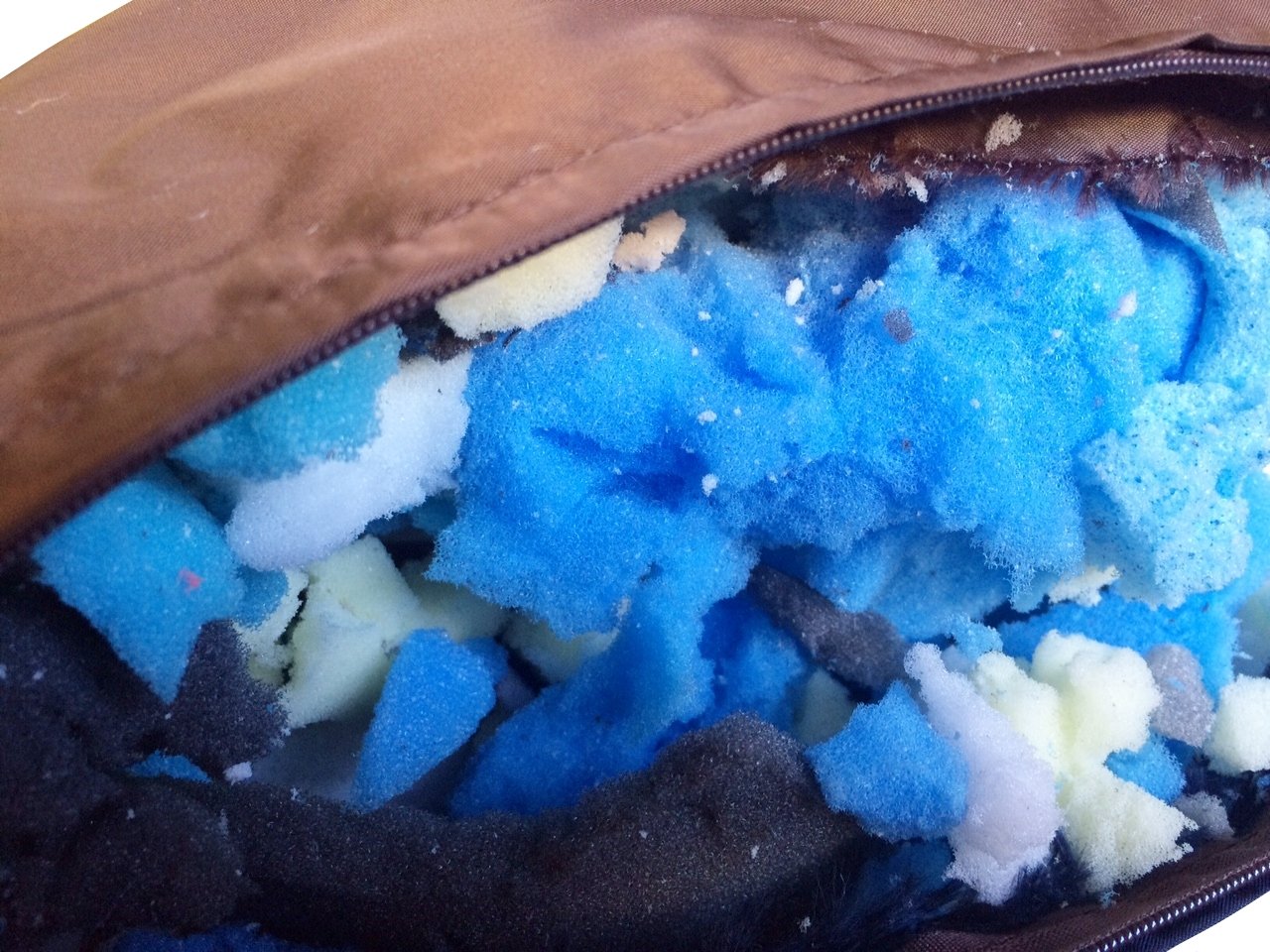 Extra Stuffed Mixed Memory Foam Pillow Bed: Brown Suede Luxurious Comfortable Anti Slip Cover Waterproof Dog Bed For Large To Extra Large Dogs (55'X37')