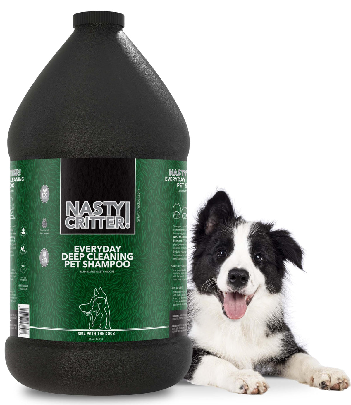 Nasty Critter! By Girl With The Dogs - Everyday Deep Cleaning Dog Shampoo 1 Gal, Made In Usa 8 Wks+