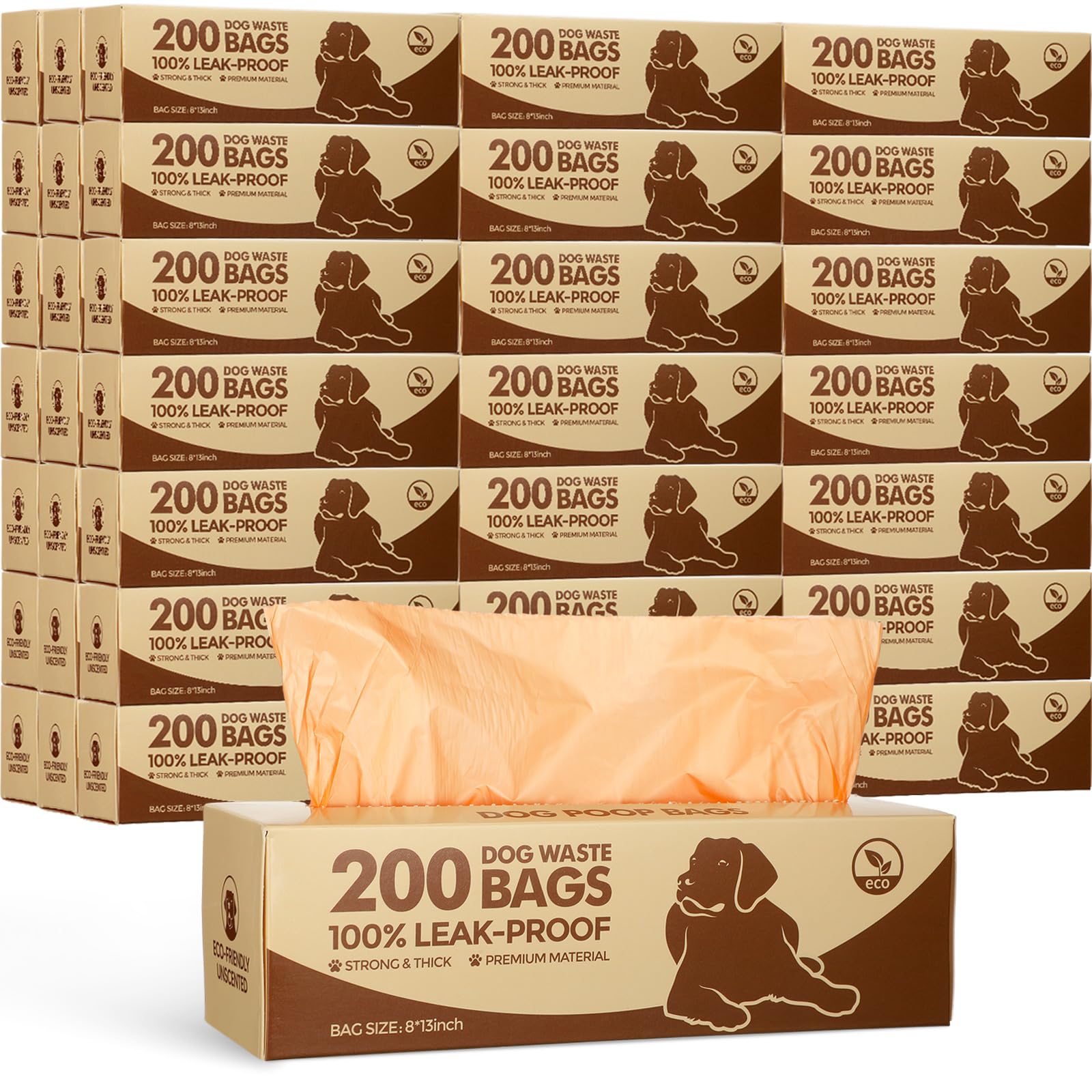 Sherr 20 Boxed Rolls 4000 Counts Dog Poop Bags Bulk Leak Proof Dog Waste Bags Universal Pet Doggy Waste Poop Box For Puppy Pets 