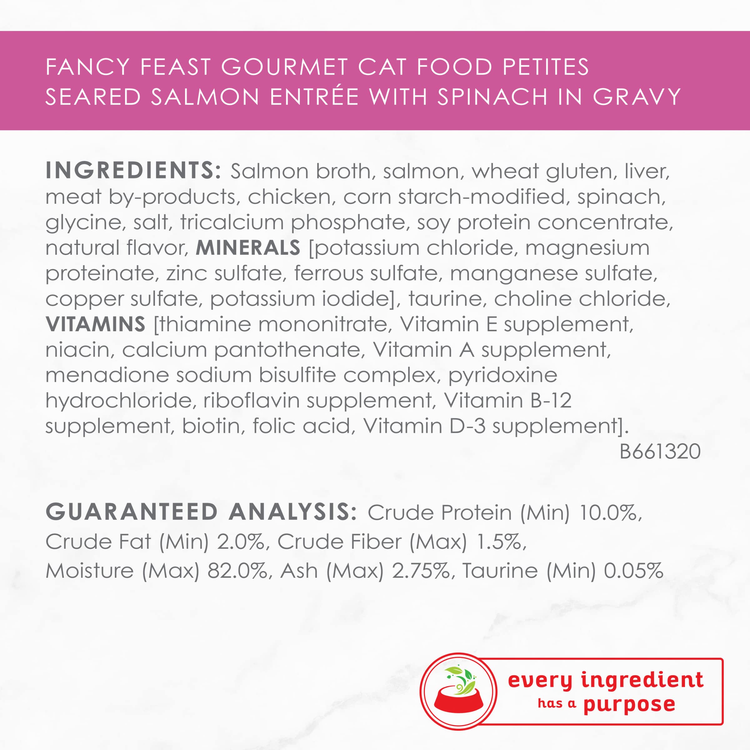 PURINA Fancy Feast Gourmet Gravy Wet Cat Food, Seared Salmon with Spinach, (12) 2.8 oz. Tubs