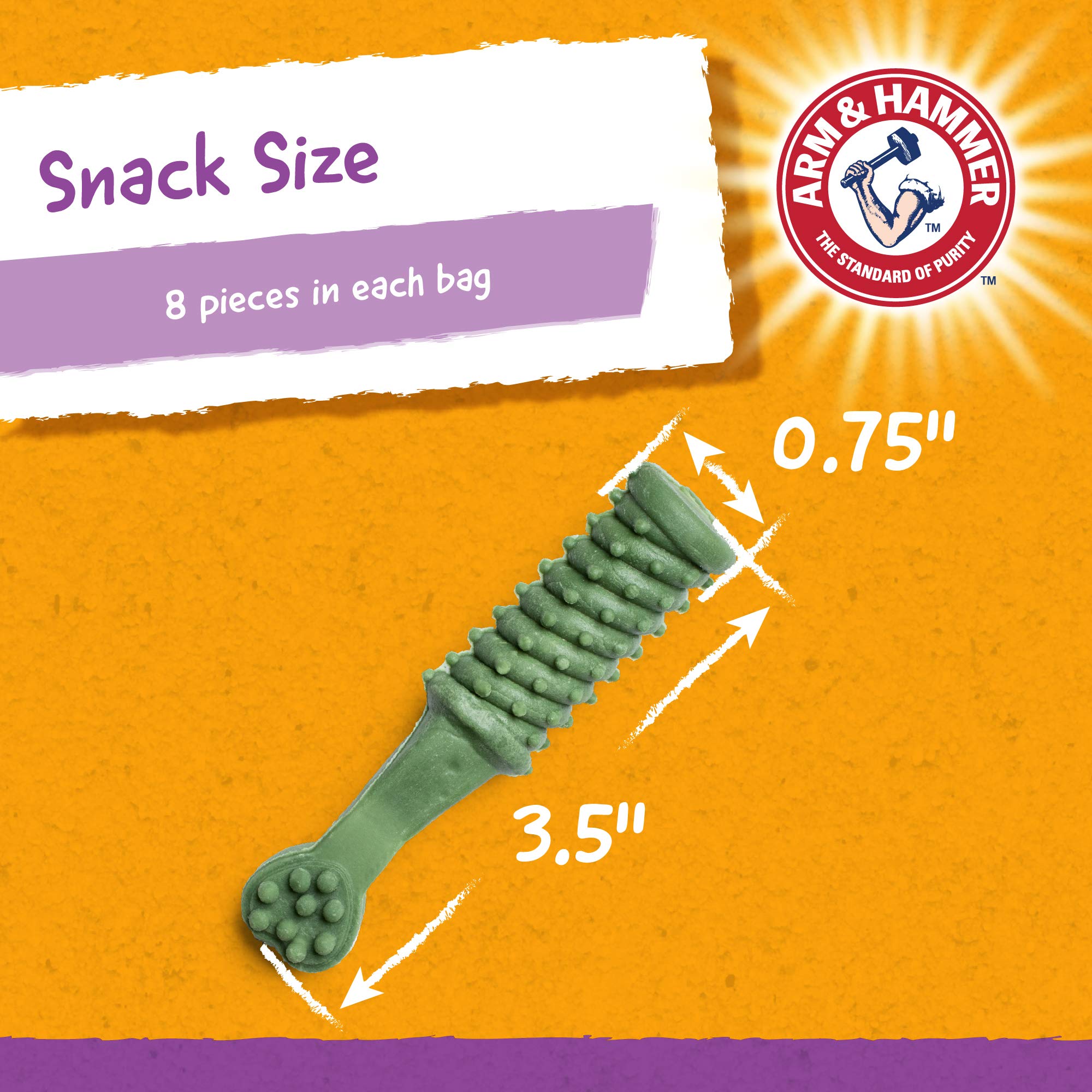 Arm & Hammer for Pets Smilies Dental Chews for Dogs | Dental Chews Fight Bad Dog Breath, Plaque & Tartar Without Brushing | Fres