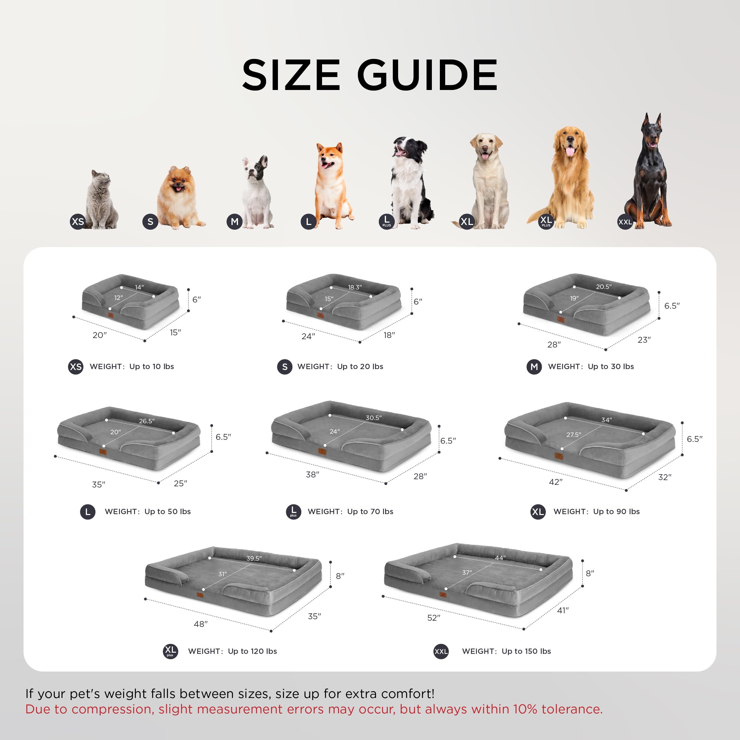 Bedsure Orthopedic Dog Bed For Extra Large Dogs - Xl Plus Waterproof Dog Sofa Beds, Supportive Foam Pet Couch Bed With Removable Washable Cover, Waterproof Lining And Nonskid Bottom, Grey