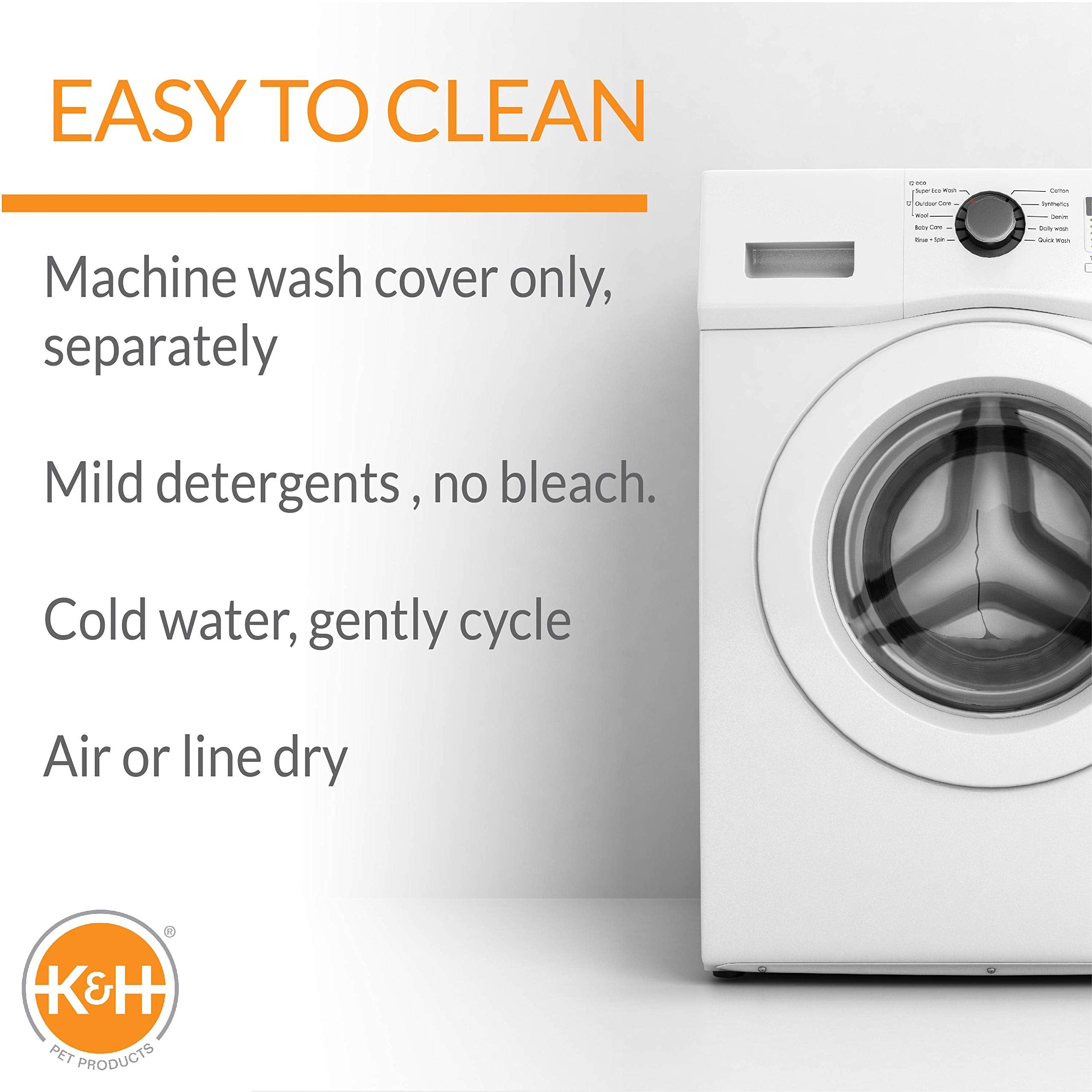 K&H Pet Products Elevated Cooling Outdoor Dog Bed Portable Raised Dog Cot Replacement Cover Only Gray/Black Mesh Large 42 X 30 Inches (Cot Not Included)