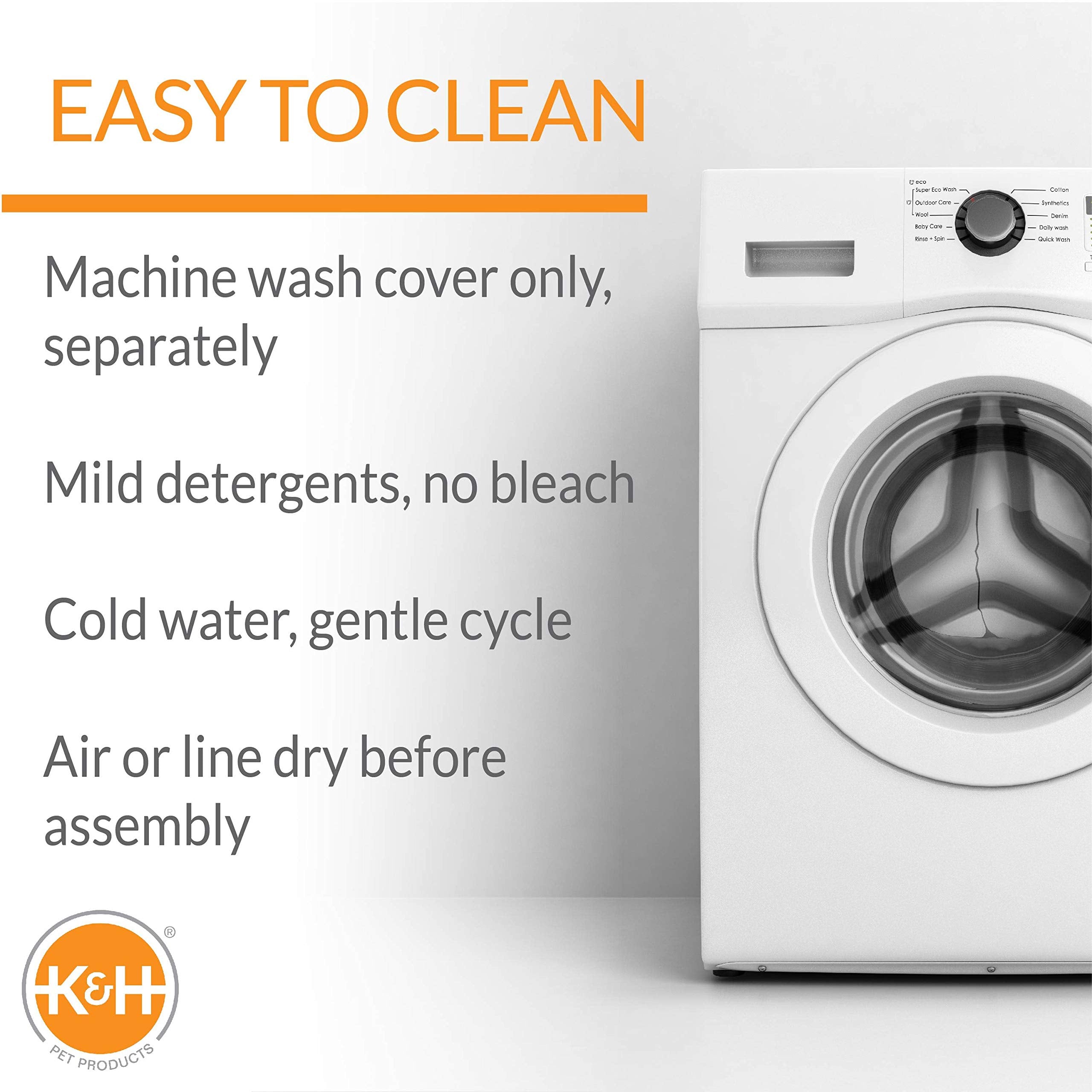 K&H Pet Products Original Pet Cot Replacement Cover (Cot Sold Separately) - Chocolate/Black Mesh, X-Large 32 X 50 Inches