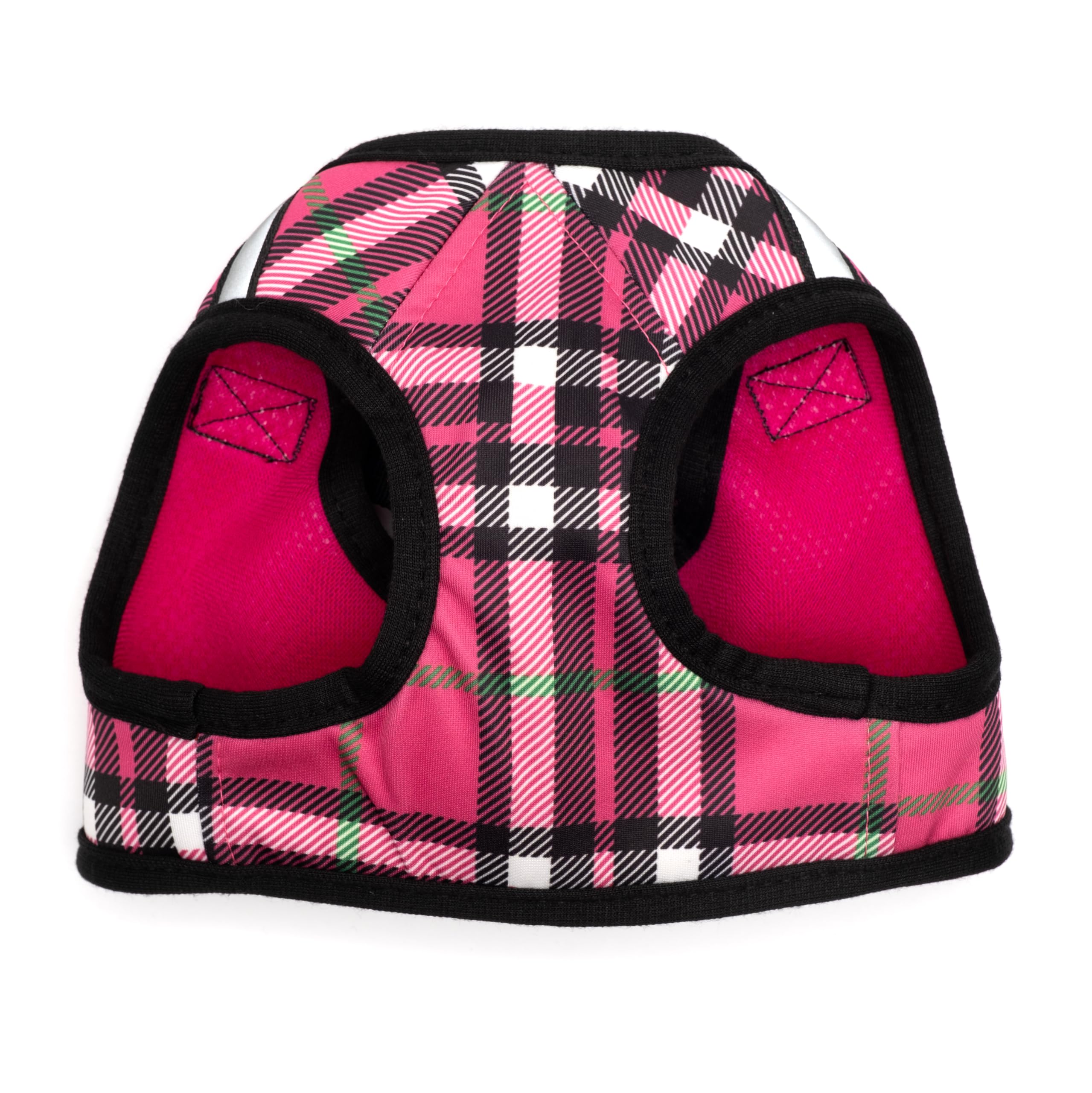 The Worthy Dog Printed Sidekick Plaid Pattern Harness with Padded Mesh hook and loop Adjustable, Outdoor, Easy Walk Vest for Dog