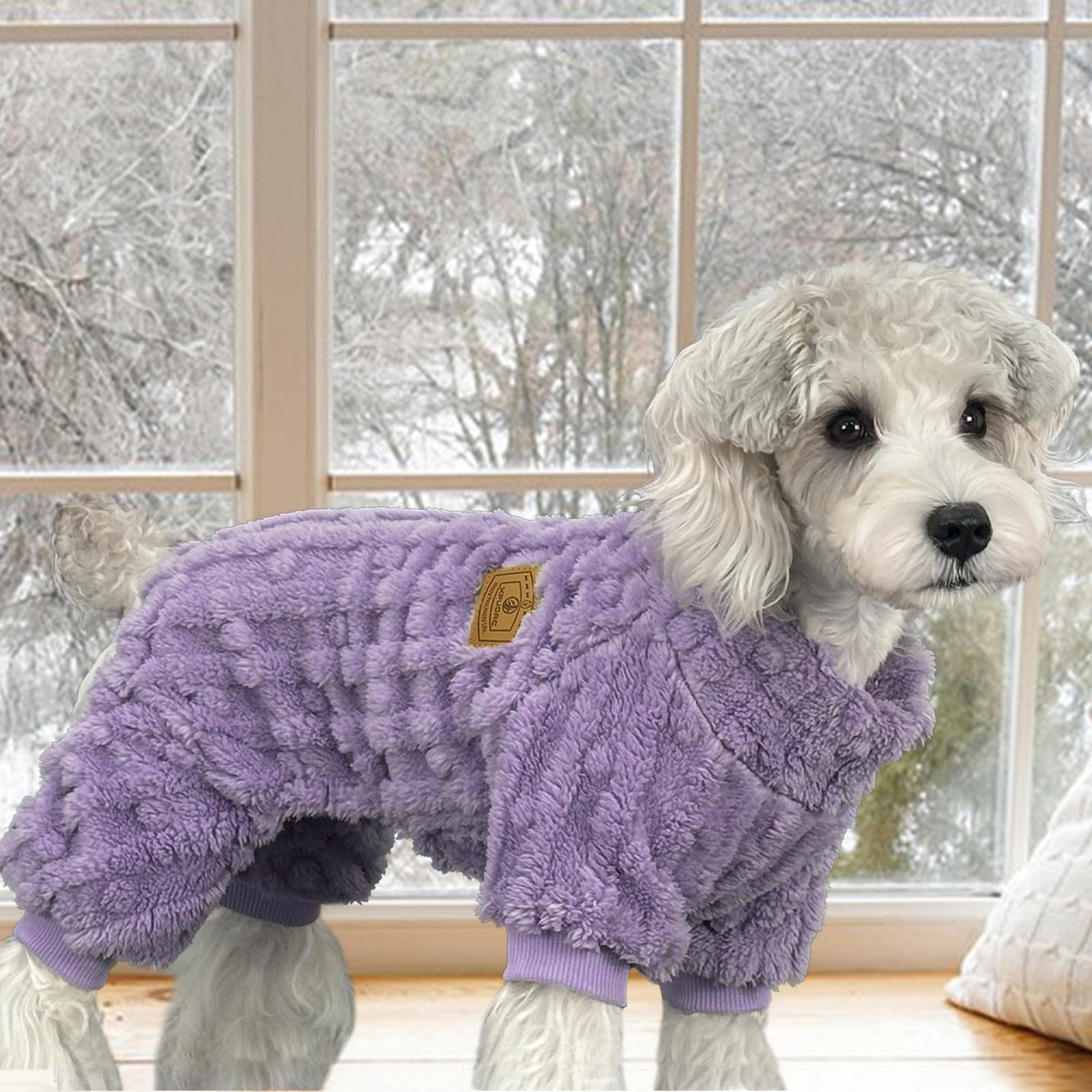 Xpudac Dog Sweater, Dog Winter Clothes For Small Medium Dogs Girl Boy Ultra Soft And Warm Fleece Dog Pajamas For Winter Christma