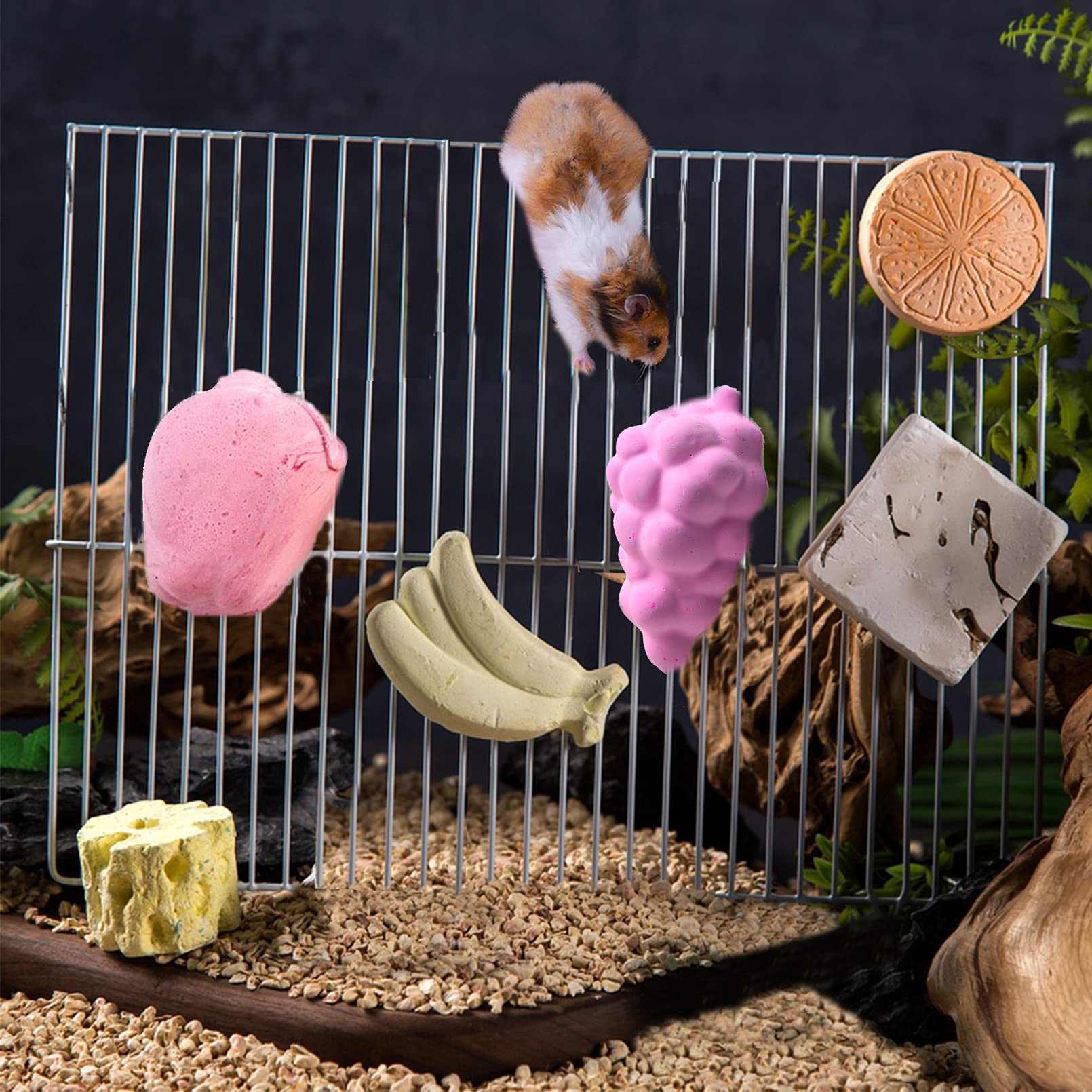 Tfwadmx Lava Block Chew Toys Teeth Grinding Pet Lava Block Calcium Stone For Chinchilla Hamster Mouse Squirrels And Small Pet 4