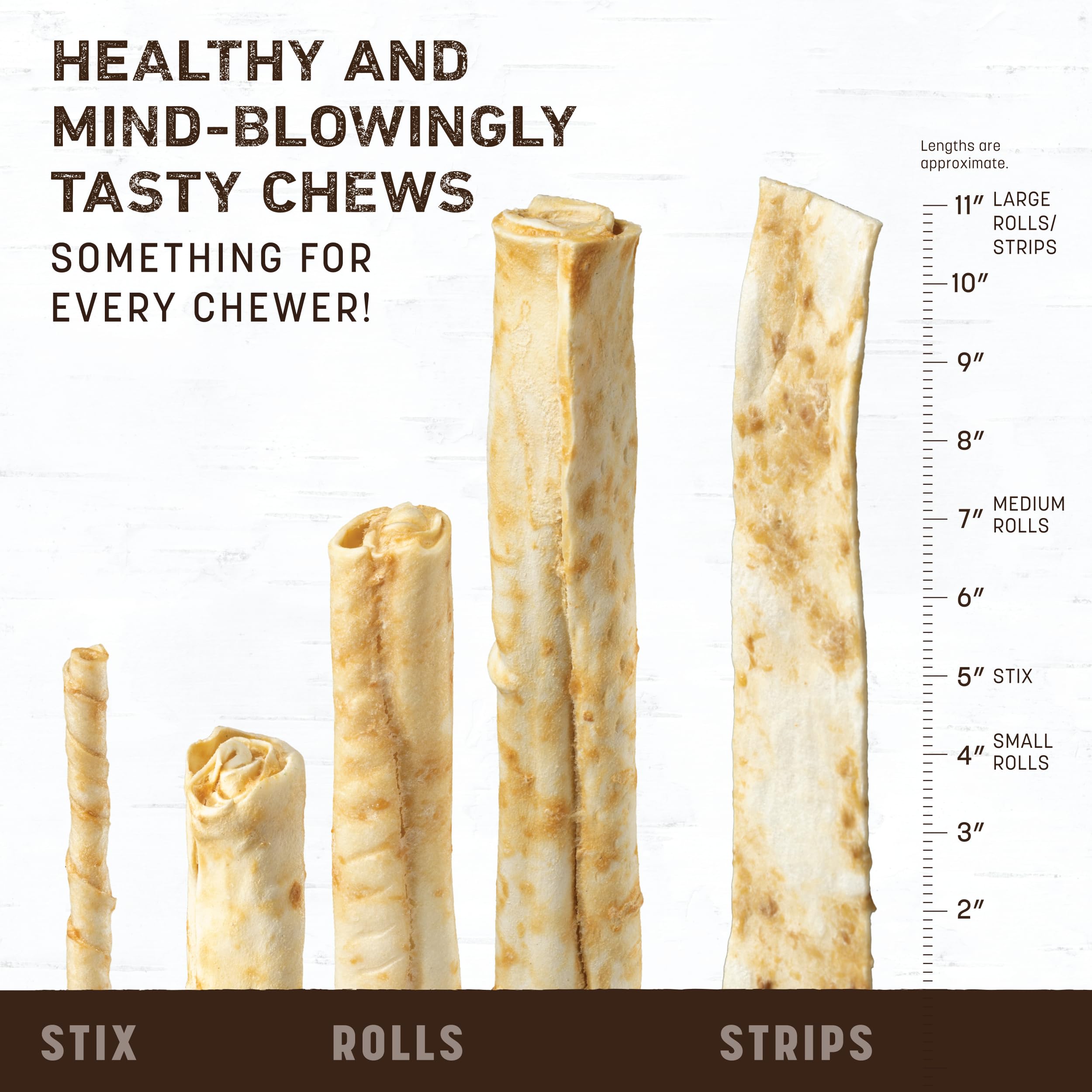 Earth Animal No Hide Chews - Long Lasting Rawhide Free Medium Dog Chews Rolls, Pork - 3 Count Value Pack