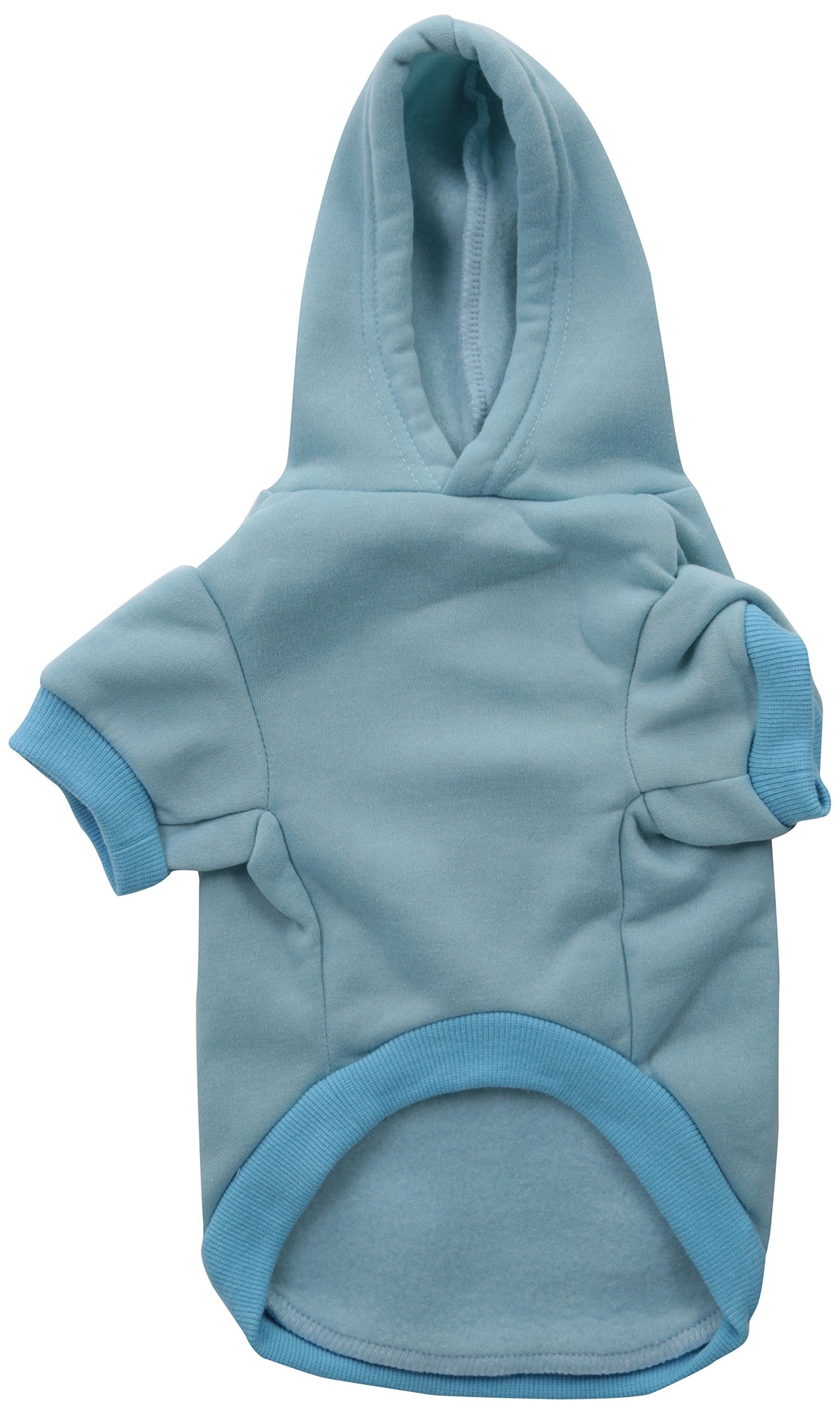 Christmas Pet, Dog & Cat Hoodie Rhinestone, &quot;Santa, Please Stop Here&quot; Baby Blue LG (10-14 lbs.)