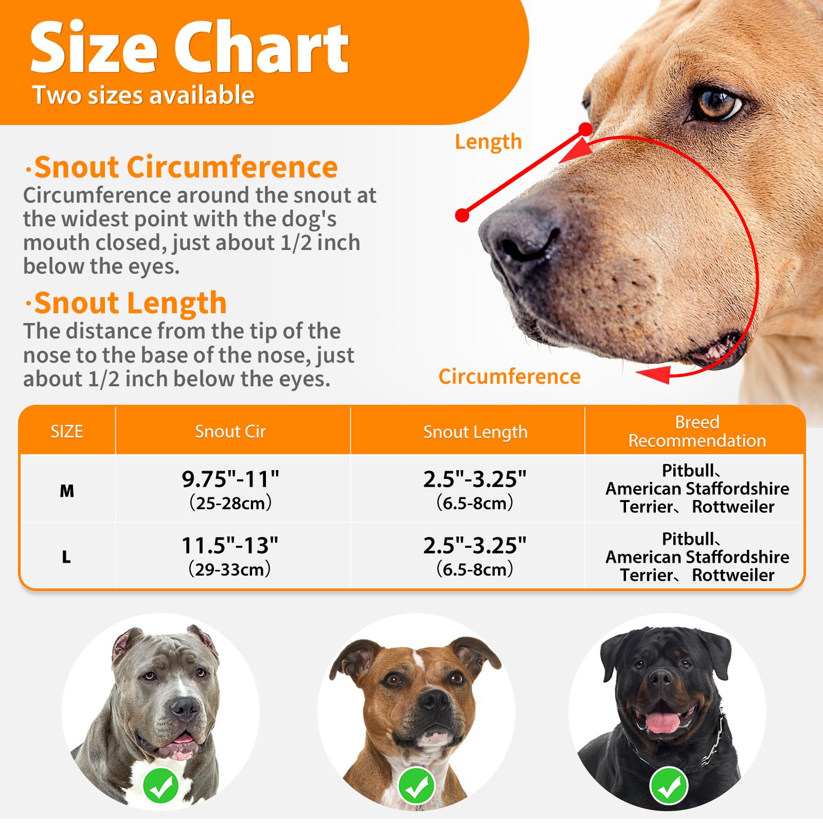 Mayerzon Pitbull Muzzle For Large Medium Sized Dogs To Prevent Biting Scavenging, Basket Muzzle For Rottweiler Staffordshire Ter