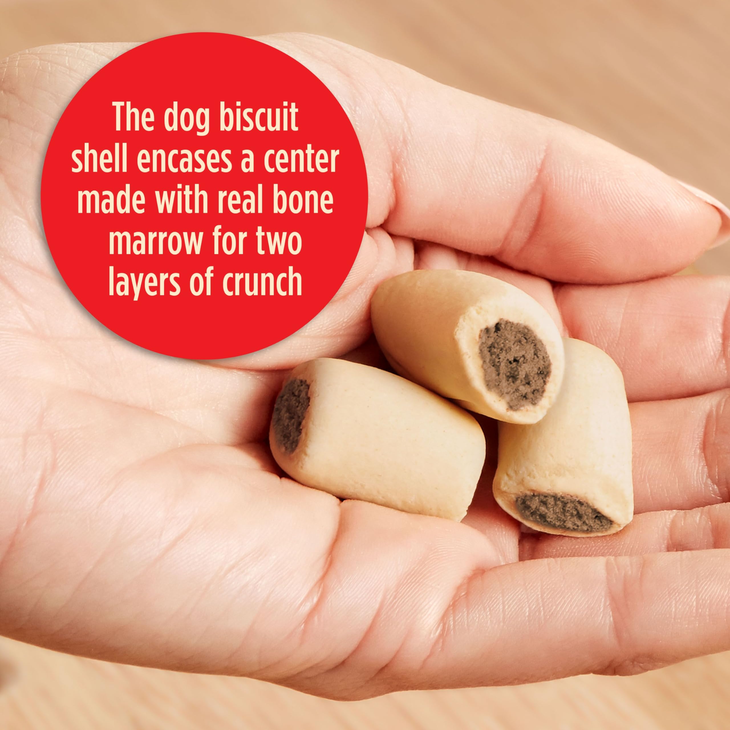 Milk-Bone MaroSnacks Dog Treats, Peanut Butter, 40 Ounce with Real Bone Marrow and Calcium