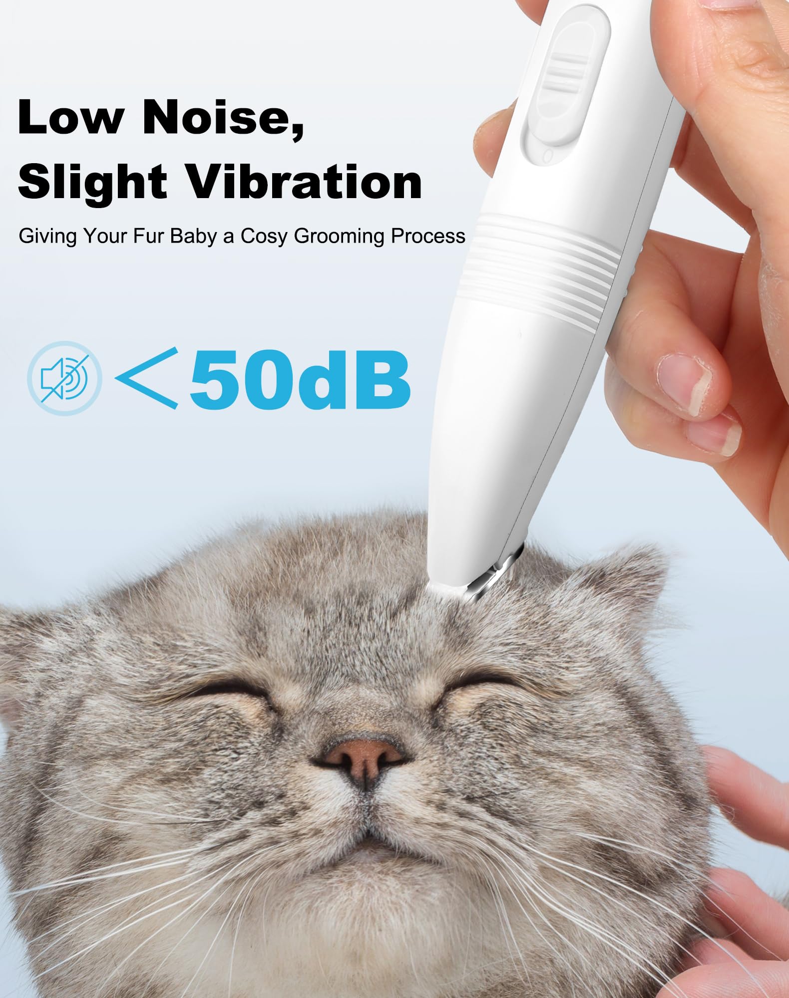 Lexflext Dog Grooming Clippers, Dog Paw Trimmer With Detachable Ceramic Blade For Trimming Small Areas Of Pet 'S Hair, Low Noise