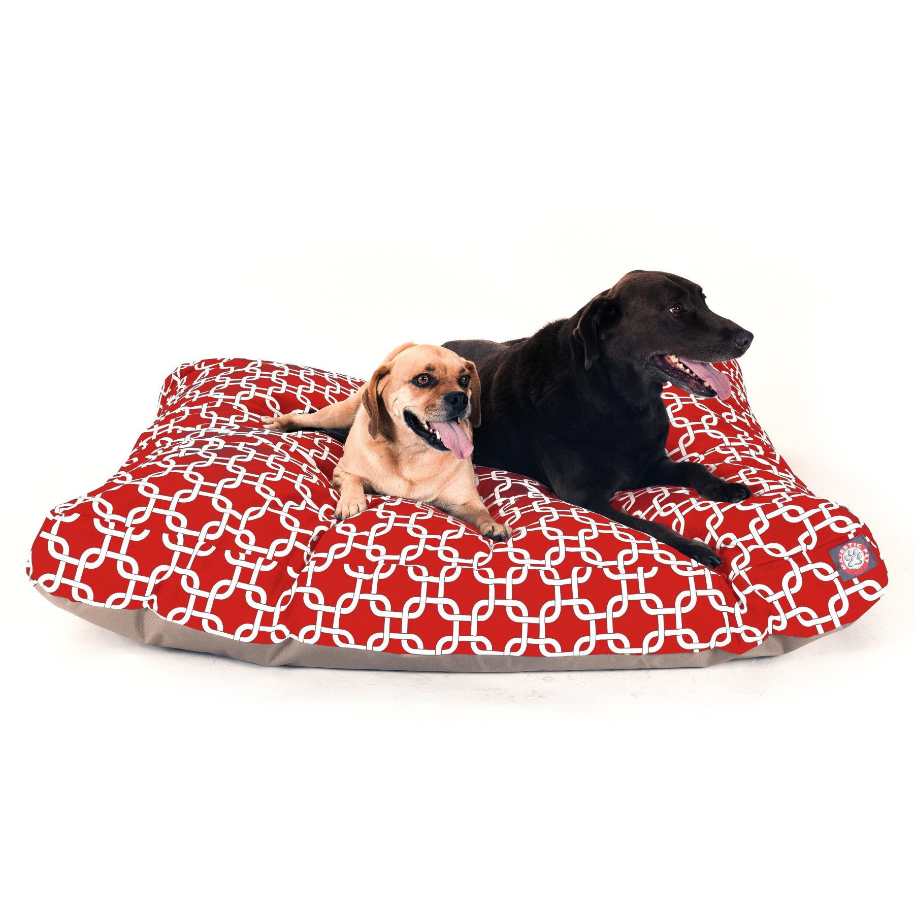 Red Links Extra Large Rectangle Indoor Outdoor Pet Dog Bed With Removable Washable Cover By Majestic Pet Products