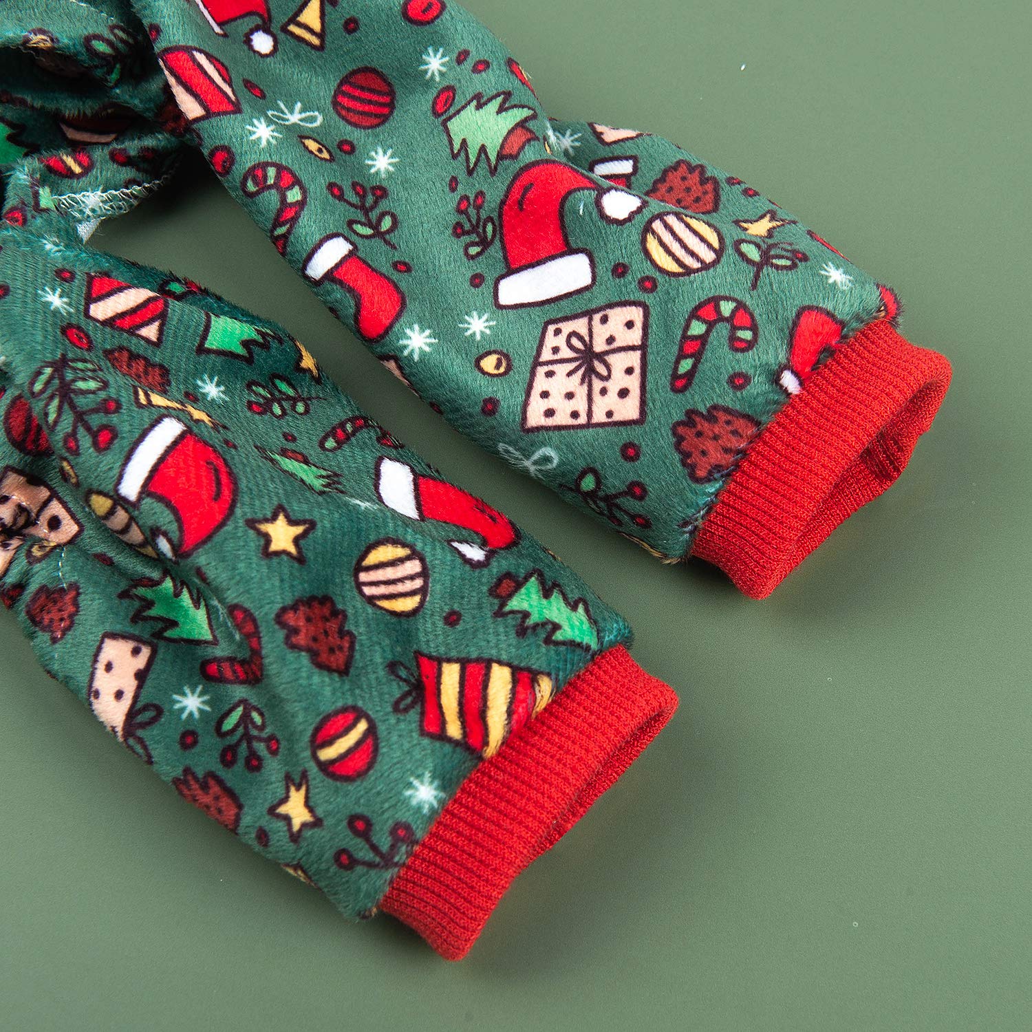 Cutebone Dog Pajamas Christmas Clothes Pjs For Small Dogs Shirts P111S