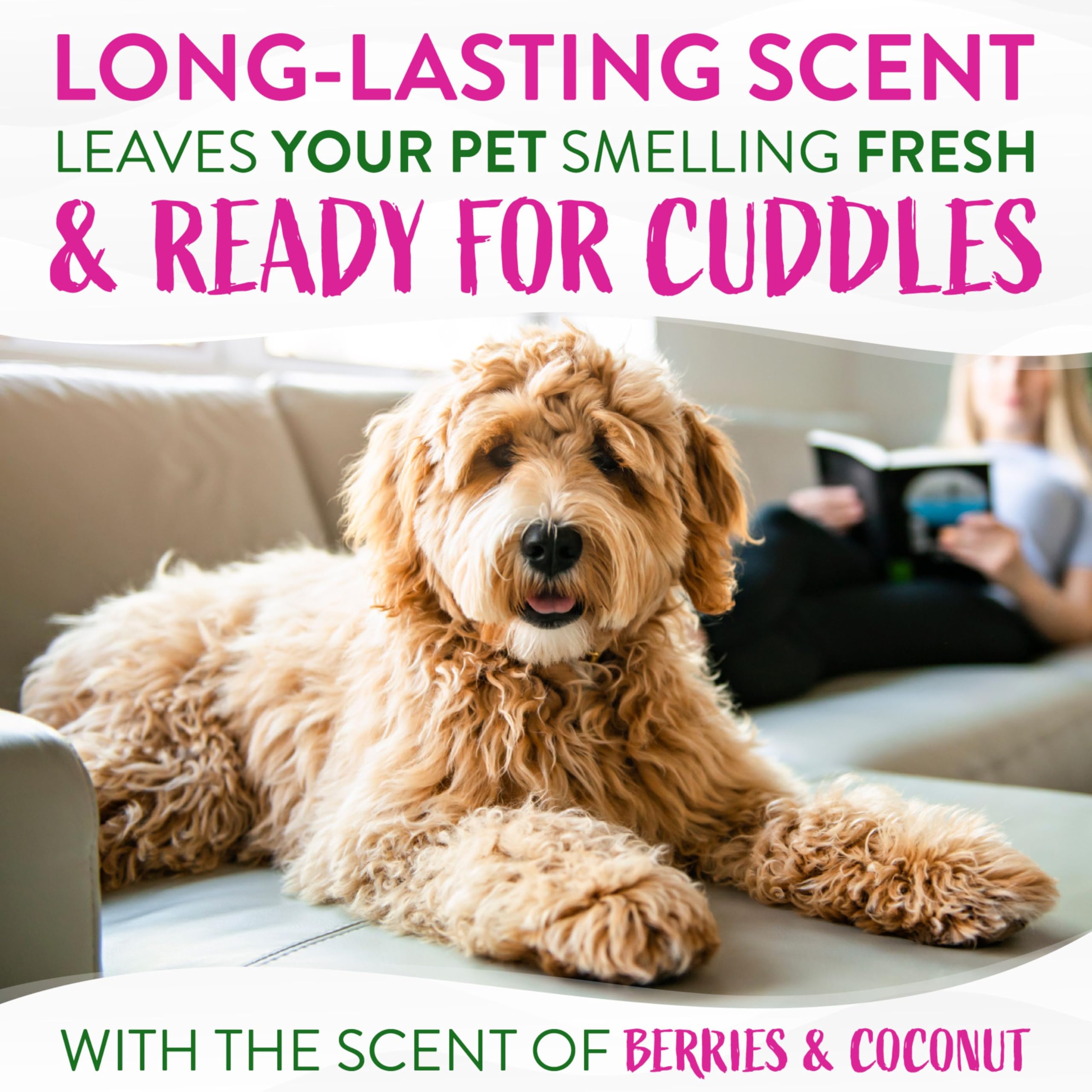 Tropiclean Dog Perfume, Long Lasting Berry Cologne, Deodorizing Spray For Smelly Dogs, After Bath Detangling Spray With Vitamin