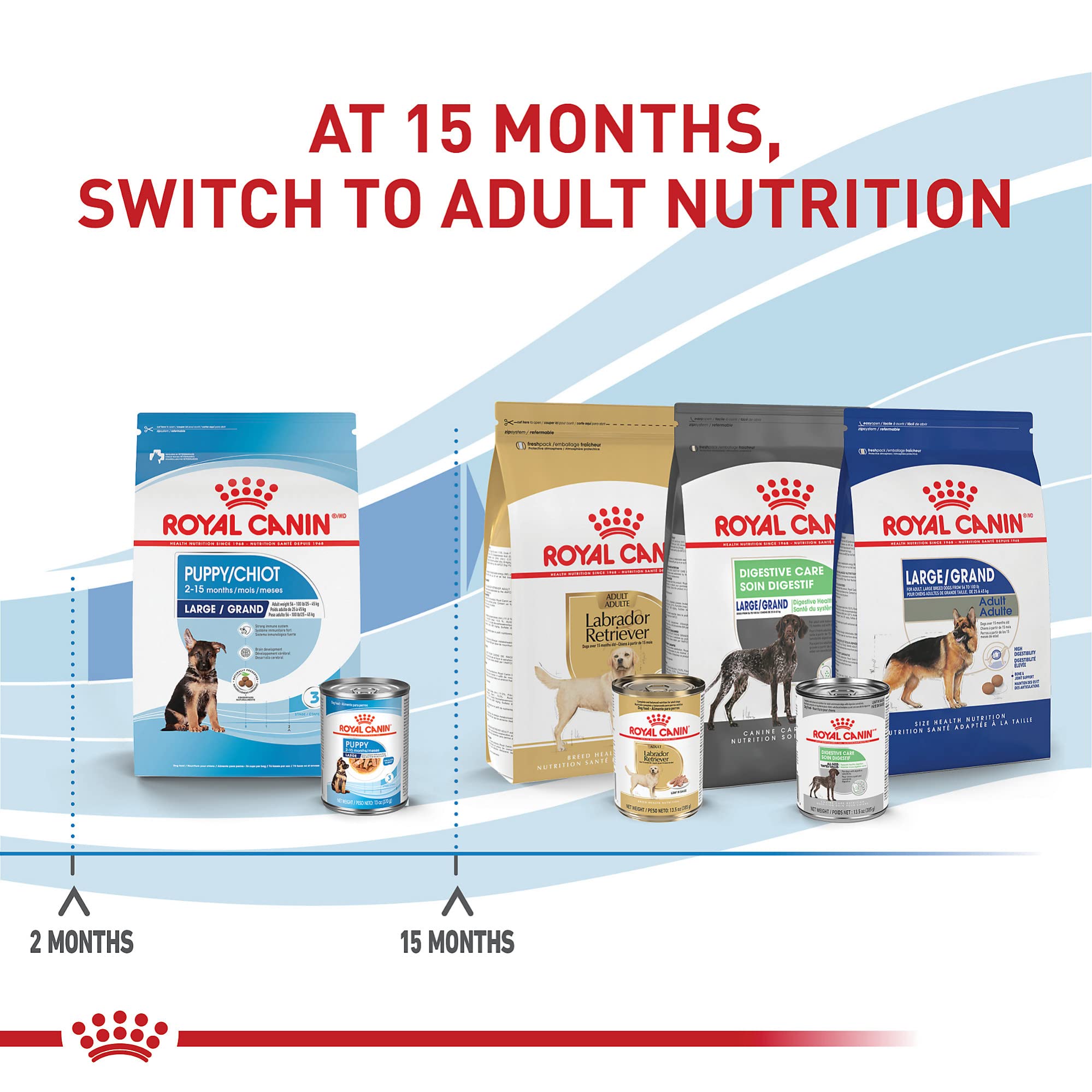 Royal Canin Size Health Nutrition Dry Large Breed Puppy Food, Supports Brain Development, Immune Support and Digestive Health, 3