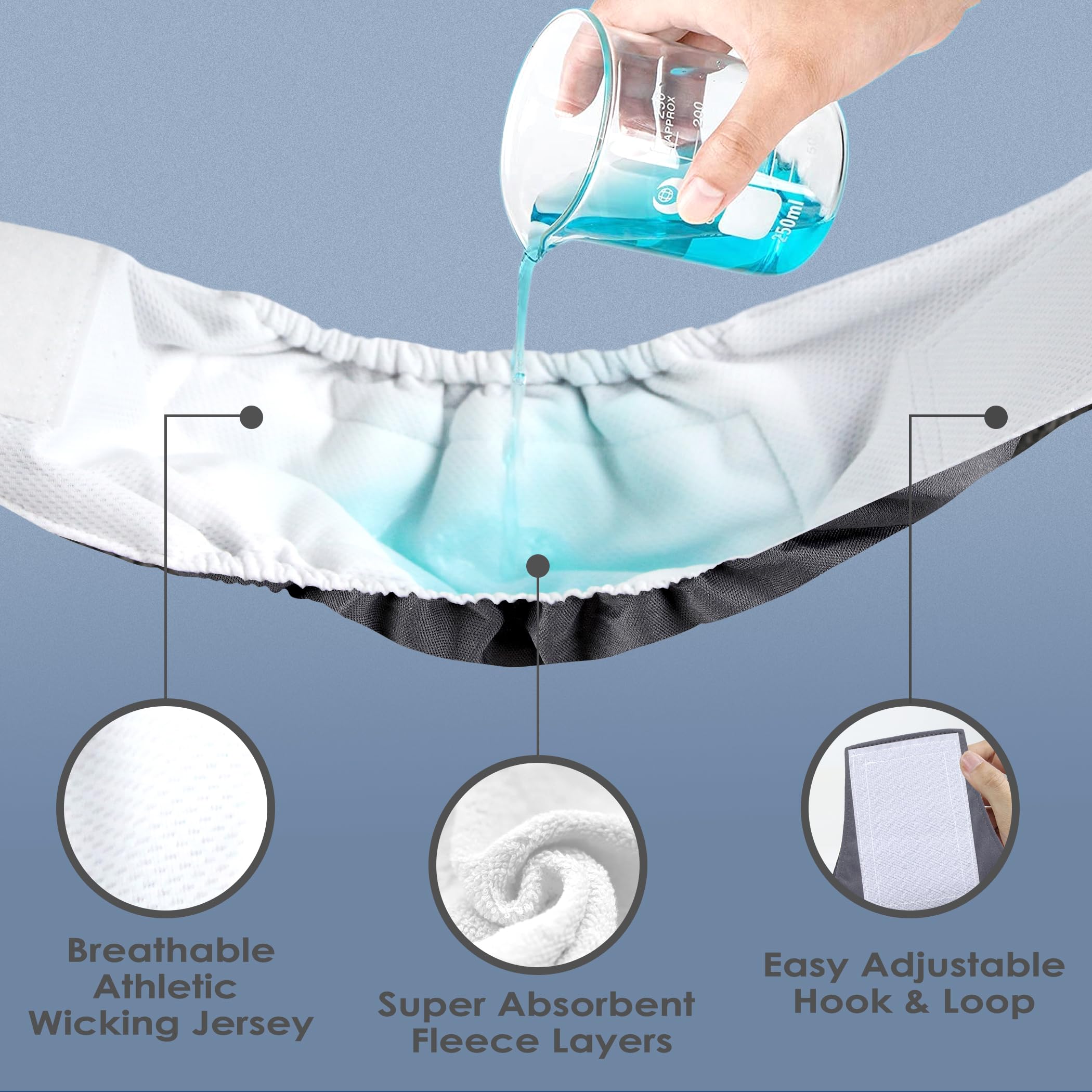 Wegreeco Washable Male Dog Belly Band (Stylish Pattern)- Pack Of 3 - Washable Male Dog Belly Wrap, Dog Diapers Male (Morandi, Large)