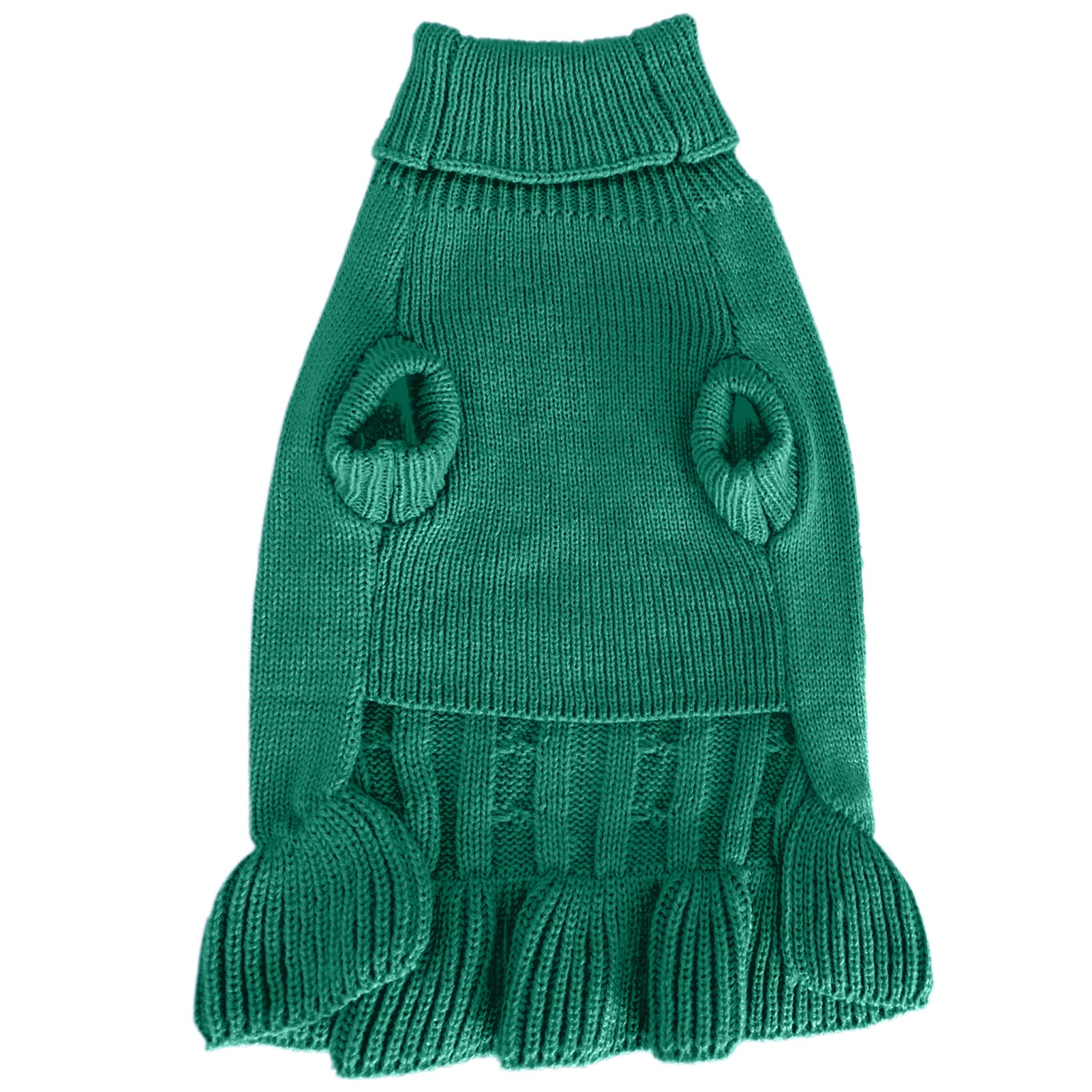 Chborchicen Small Dog Sweaters Knitted Pet Cat Warm Dog Sweatshirt Winter Clothes Kitten Puppy Sweater (Xs, Dress-Green)