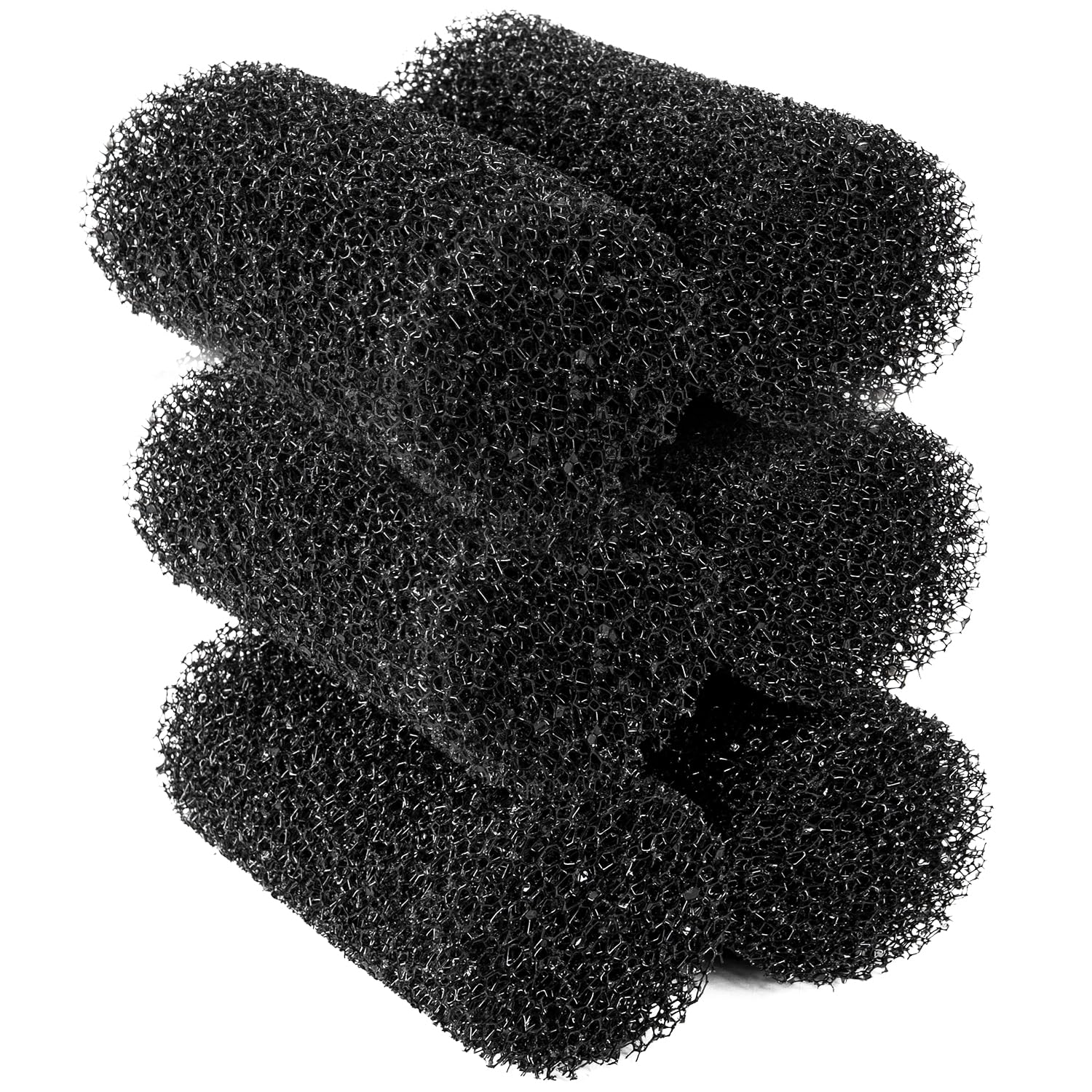 Yaubay 6 Pcs Internal Filter Sponge Foam, Aquarium Bio Sponge Rolls Of Fish Tank Filter Accessories 4.5'' X 2''