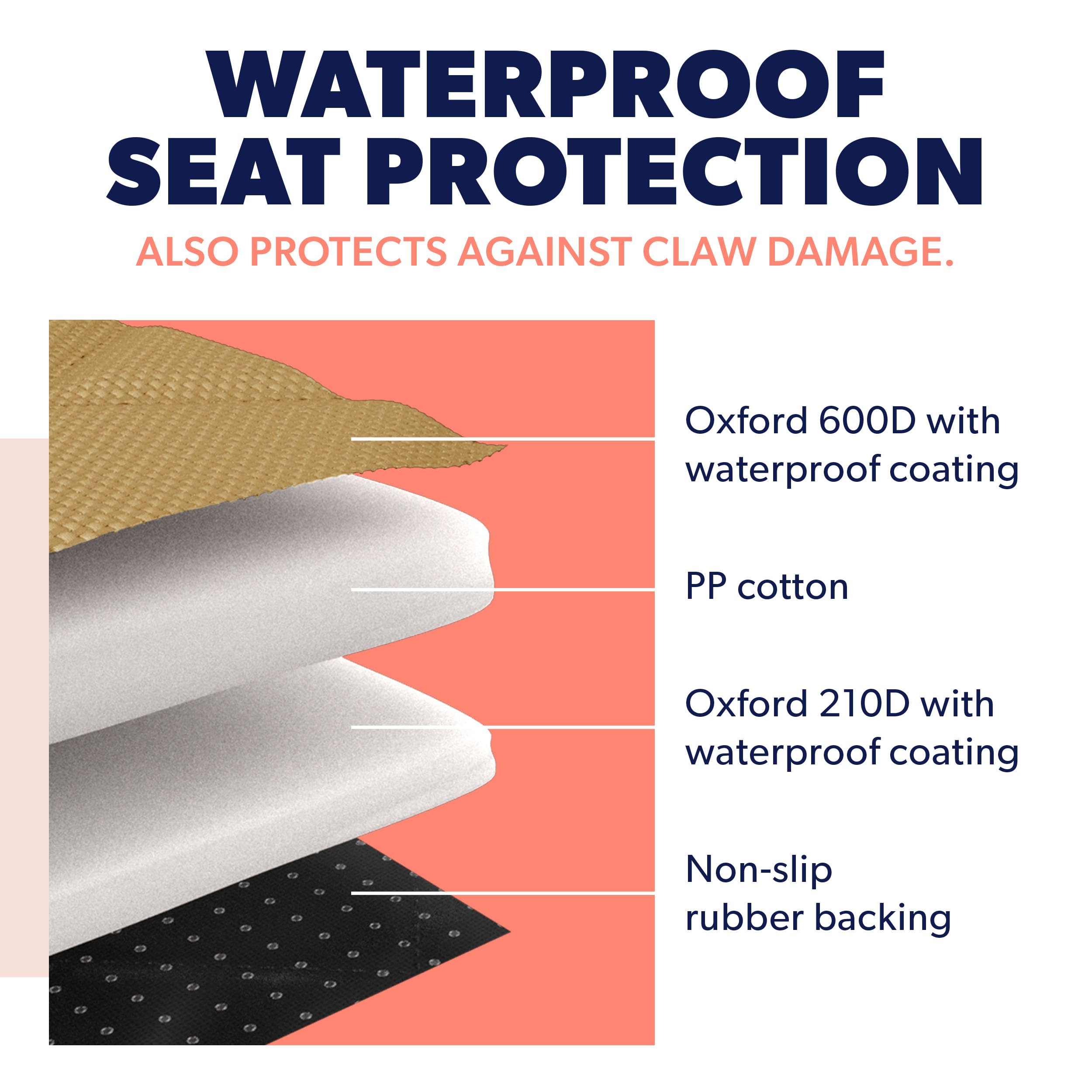 Active Pets Dog Car Seat Cover, Waterproof Front Seat Protector For Suv Truck Sedan, Pet Safety Travel Comfort System With Universal Fit, Beige