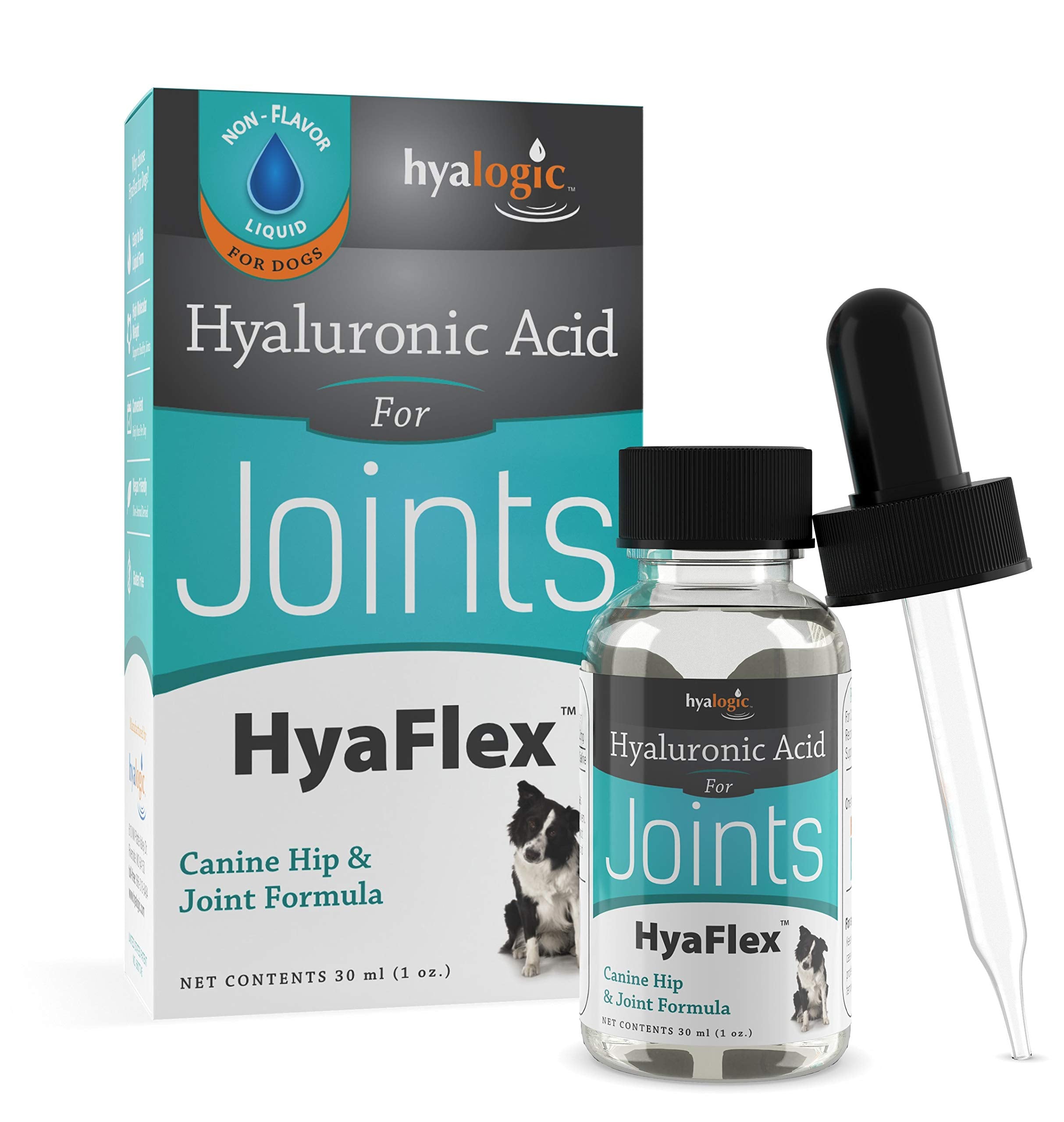 Hyalogic HyaFlex Hyaluronic Acid for Dogs - Premium Pet Supplies for Joint, Skin, Eye, and Coat Maintenance - Natural Joint Supp