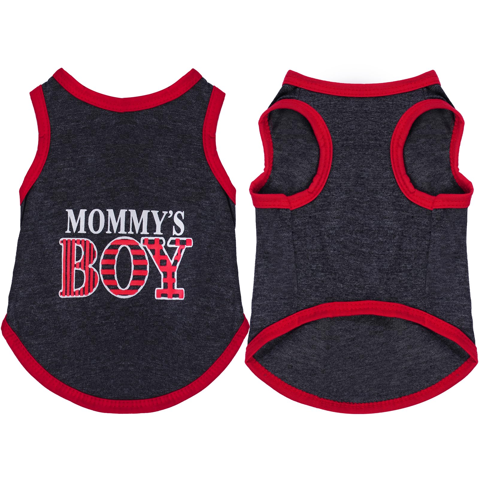 Pistha 4 Pack Dog Shirts Summer Printed Puppy Clothes Novel Sleeveless Pet T Shirts Dog Clothes For Small Medium Dogs Cats Boy(L