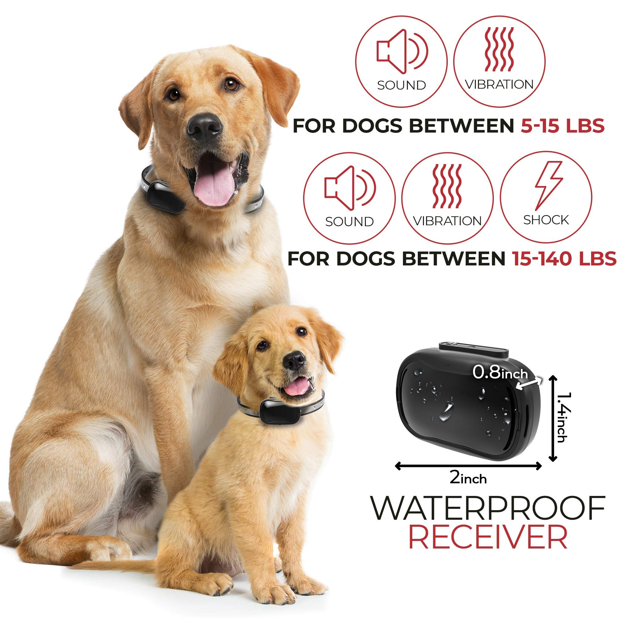 Extra Small Size Dog Training Collar With Remote For Small Dogs 5-15Lbs And Puppies With Shock - Waterproof And 1000 Ft Range