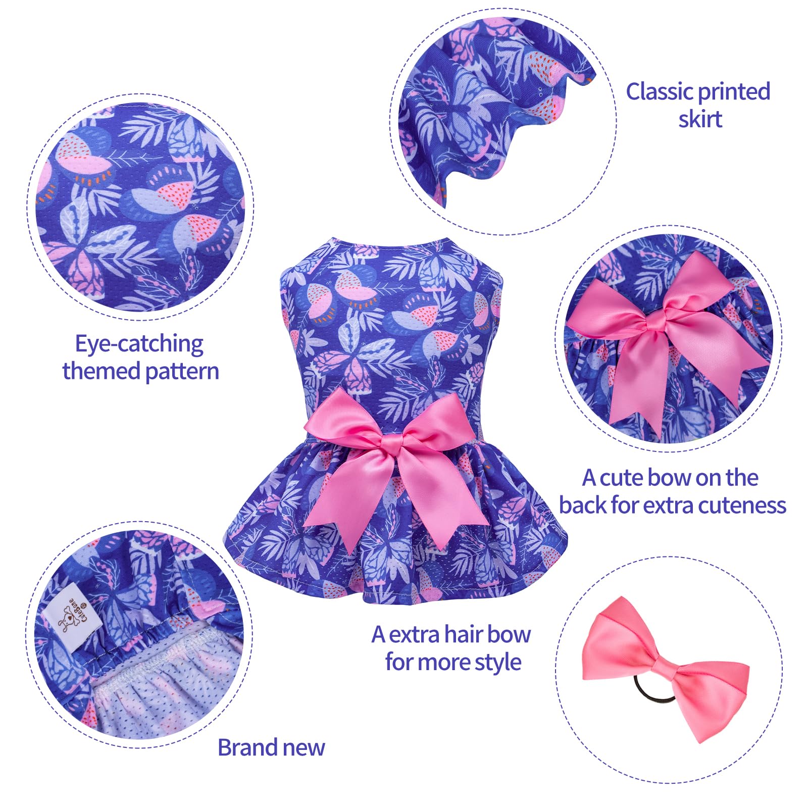 Cutebone Dog Mesh Dress Puppy Sundress Pet Outfit Summer Fashion For Small Dogs Girl Cat Clothes Bf25L