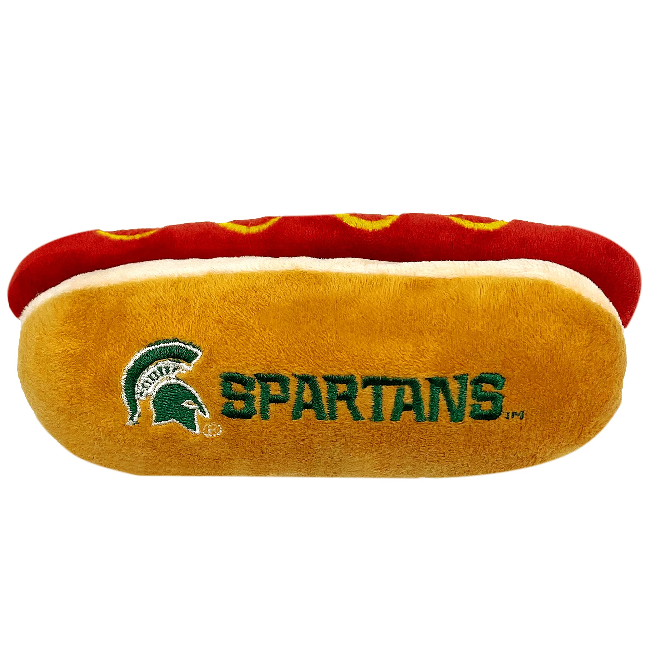 Pets First Ncaa Michigan State Spartans Hot Dog Plush Dog & Cat Squeak Toy- Cutest Hot-Dog Snack Plush Toy For Dogs & Cats With