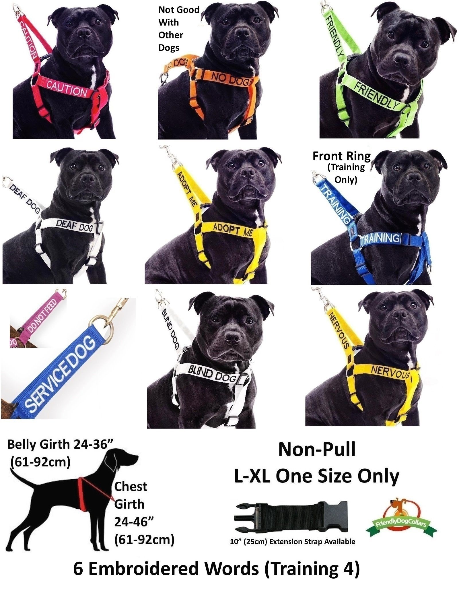 Dexil Limited Nervous (Give Me Space) Yellow Color Coded Non-Pull Front And Back D Ring Padded And Waterproof Vest Dog Harness Prevents Accidents By Warning Others Of Your Dog In Advance (Xs)