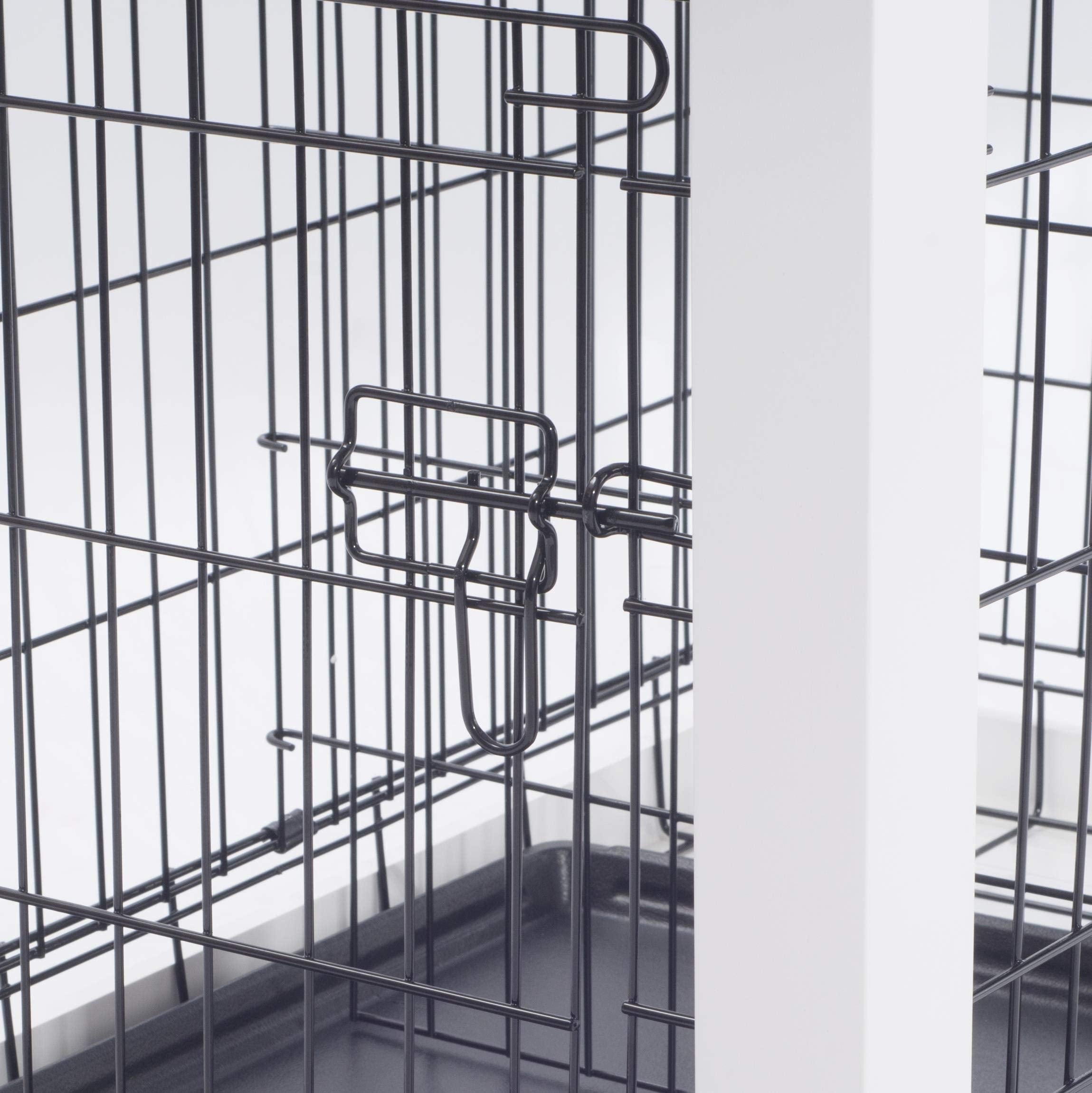 Cage With Crate Cover, White, Small