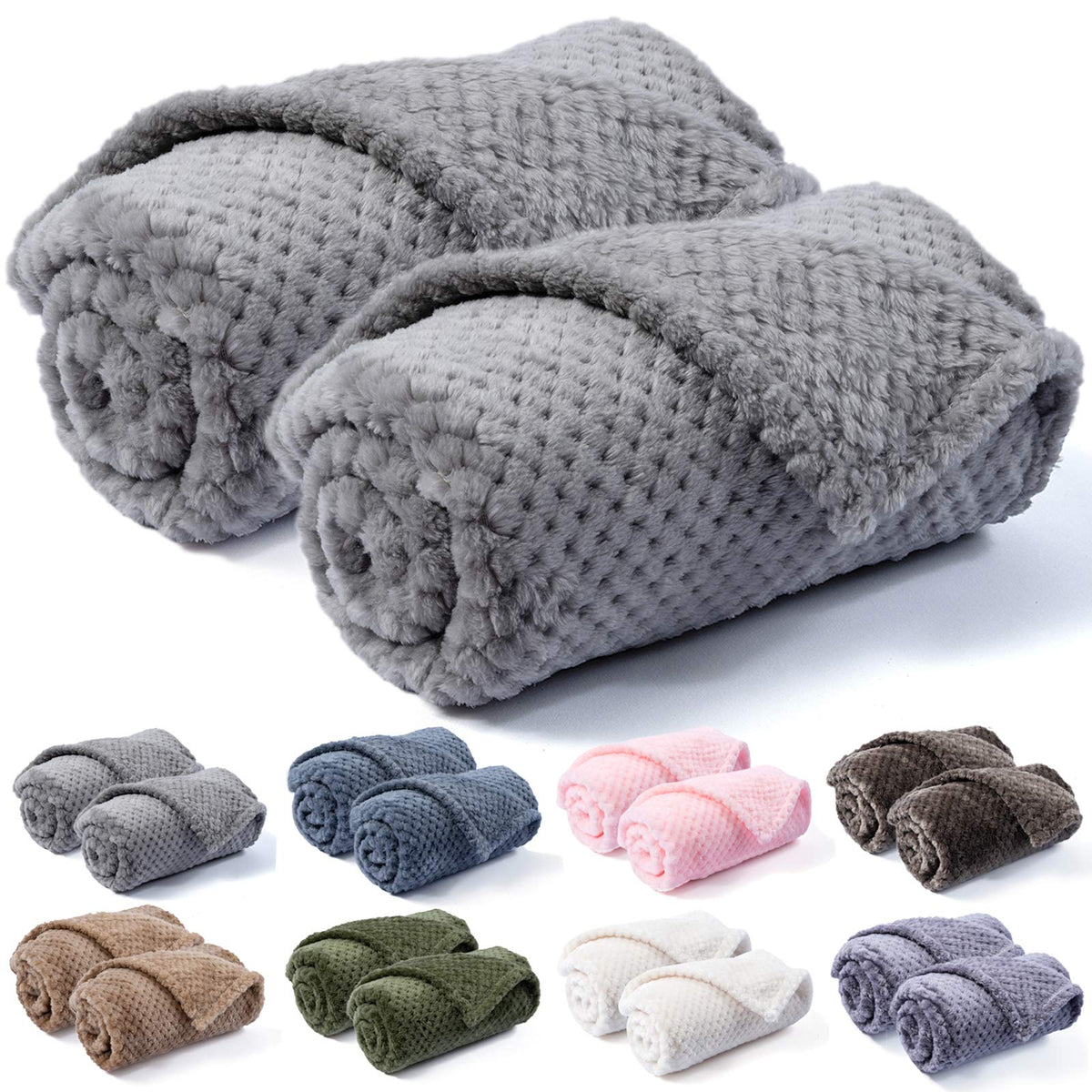 Dog Blanket Or Cat Blanket Or Pet Blanket, Warm Soft Fuzzy Blankets For Puppy, Small, Medium, Large Dogs Or Kitten, Cats, Plush Fleece Throws For Bed, Couch, Sofa, Travel (S/24' X 32', Grey)