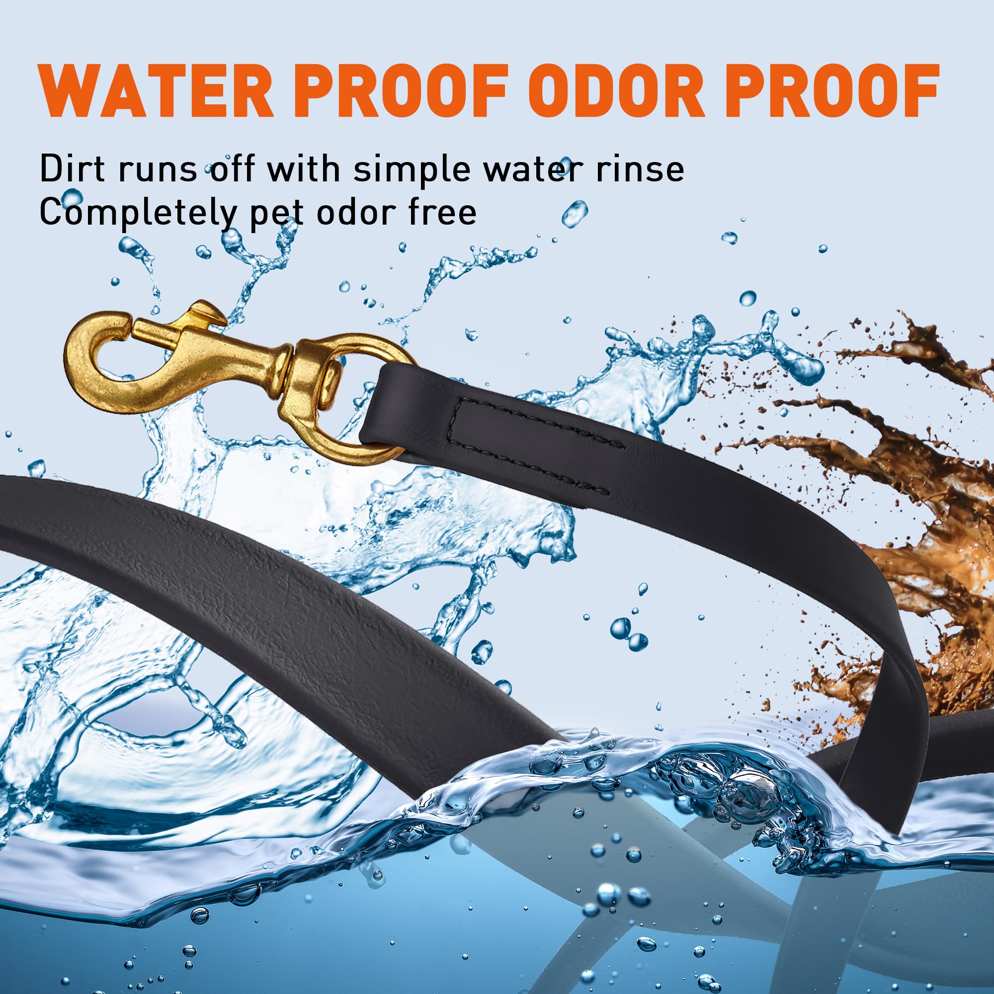 Viper Biothane Working Lead For Dogs 4Ft Black