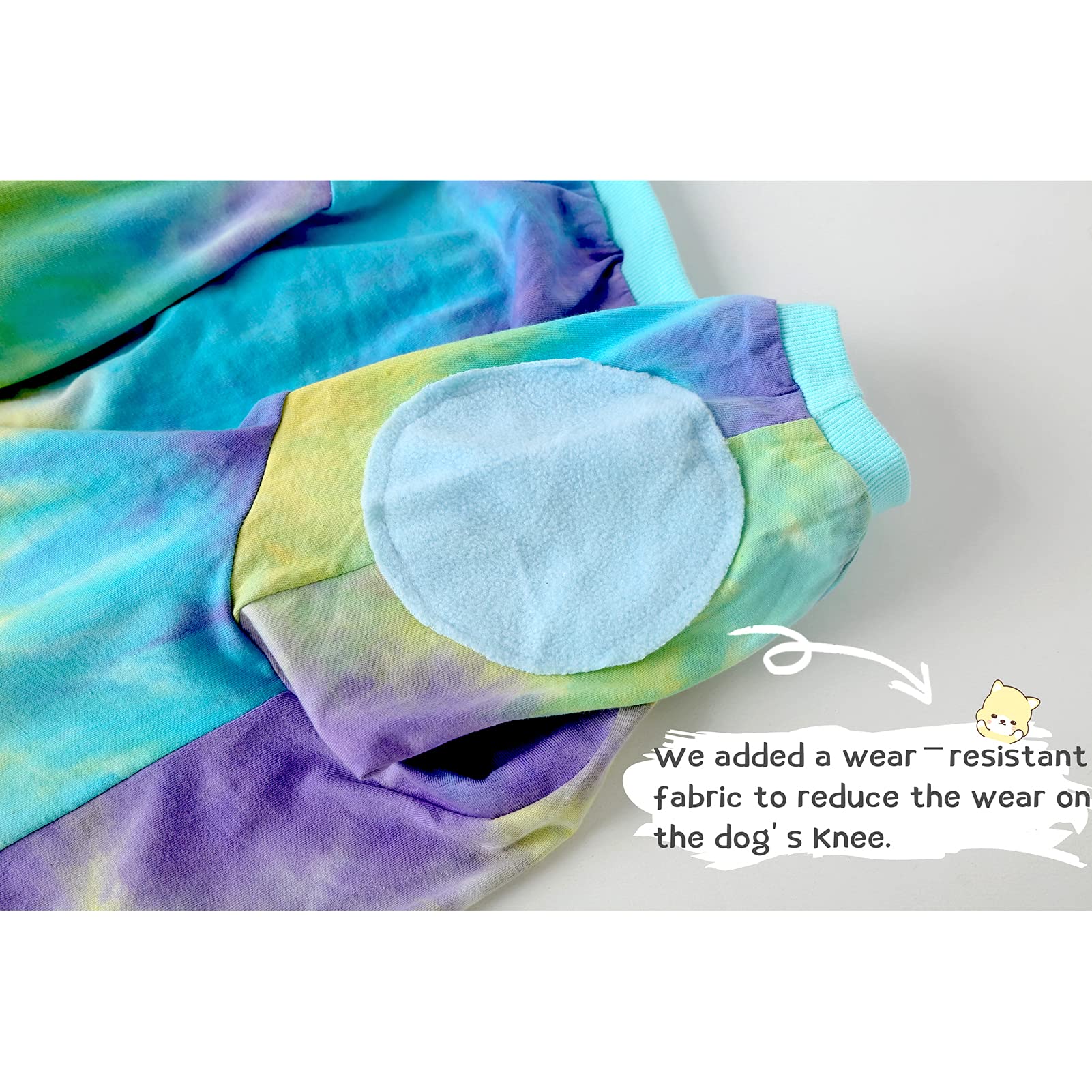 PriPre Tie Dye Dog Clothes for Extra Large Dogs Breathable Cotton Dog Shirt Dog Pajamas Big Dogs Boy Girl Blue 3XL